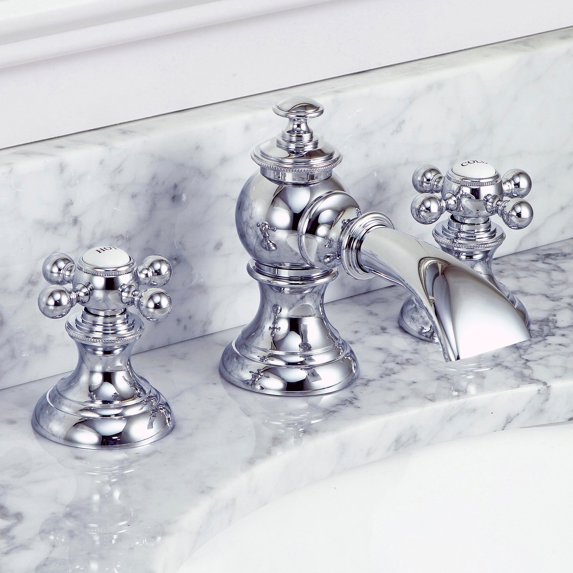 Water Creation | Modern Classic Widespread Lavatory F2-0013 Faucets With Pop-Up Drain in Chrome Finish With Metal Lever Handles | F2-0013-01-BX Water Creation | Modern Classic Widespread Lavatory F2-0013 Faucets With Pop-Up Drain in Chrome Finish With Metal Lever Handles | F2-0013-01-BX