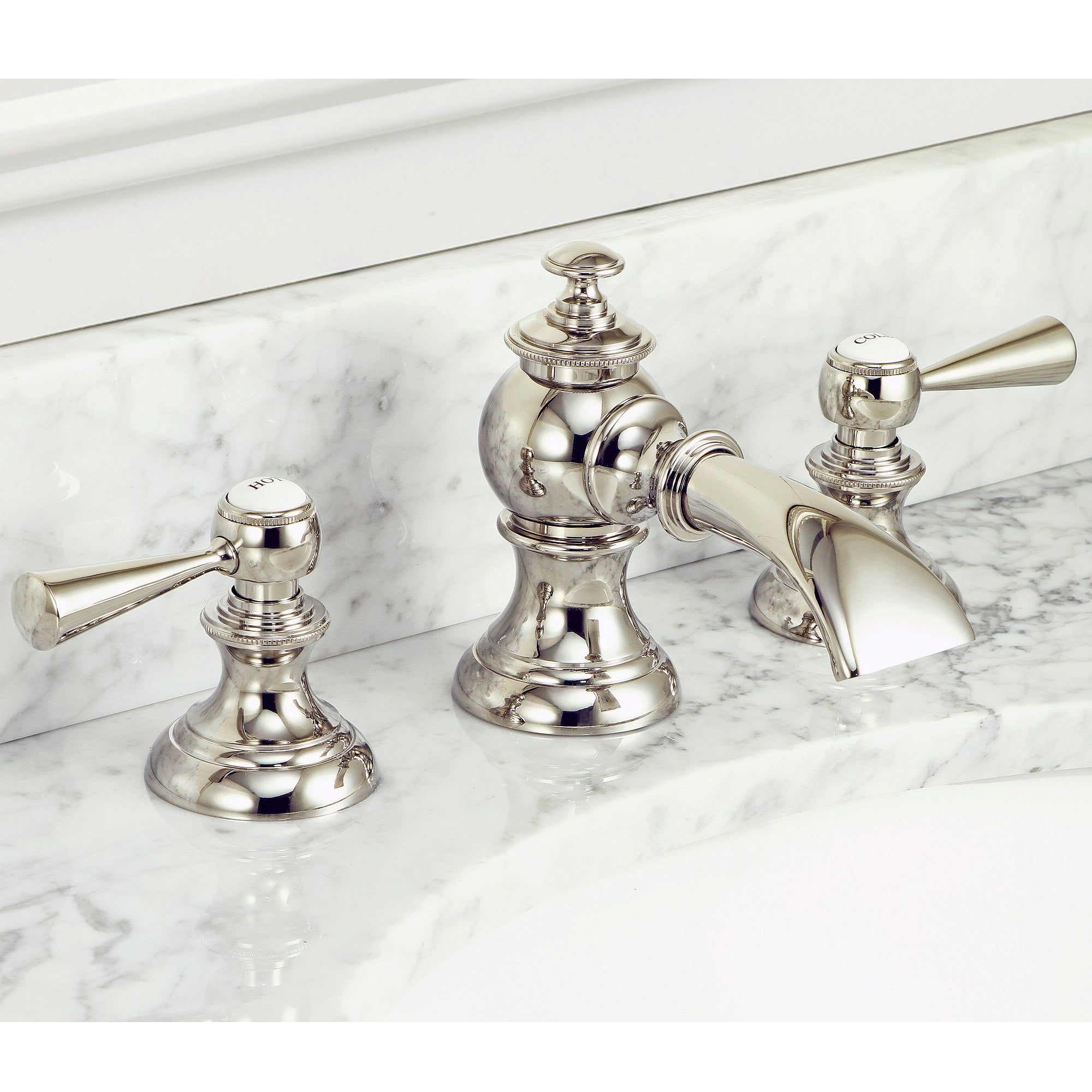 Water Creation | Modern Classic Widespread Lavatory F2-0013 Faucets With Pop-Up Drain in Polished Nickel (PVD) Finish With Torch Lever Handles | F2-0013-05-TL Water Creation | Modern Classic Widespread Lavatory F2-0013 Faucets With Pop-Up Drain in Polished Nickel (PVD) Finish With Torch Lever Handles | F2-0013-05-TL