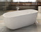 ALFI Brand - 59 inch White Oval Acrylic Free Standing Soaking Bathtub | AB8838