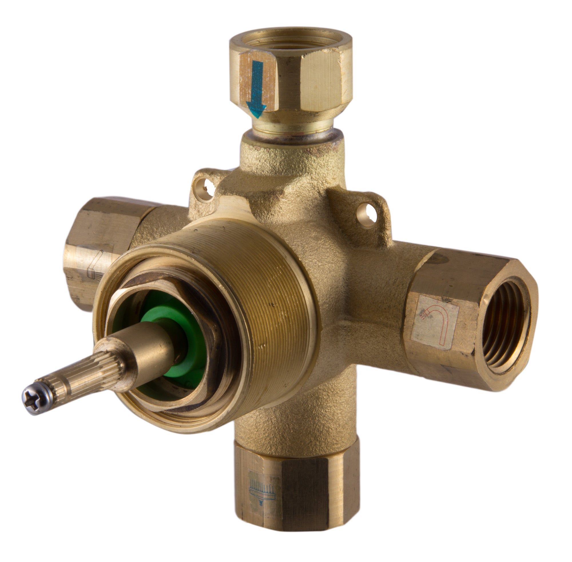 ALFI Brand - Brushed Nickel Modern Round 3 Way Shower Diverter | AB9101-BN ALFI Brand - Brushed Nickel Modern Round 3 Way Shower Diverter | AB9101-BN