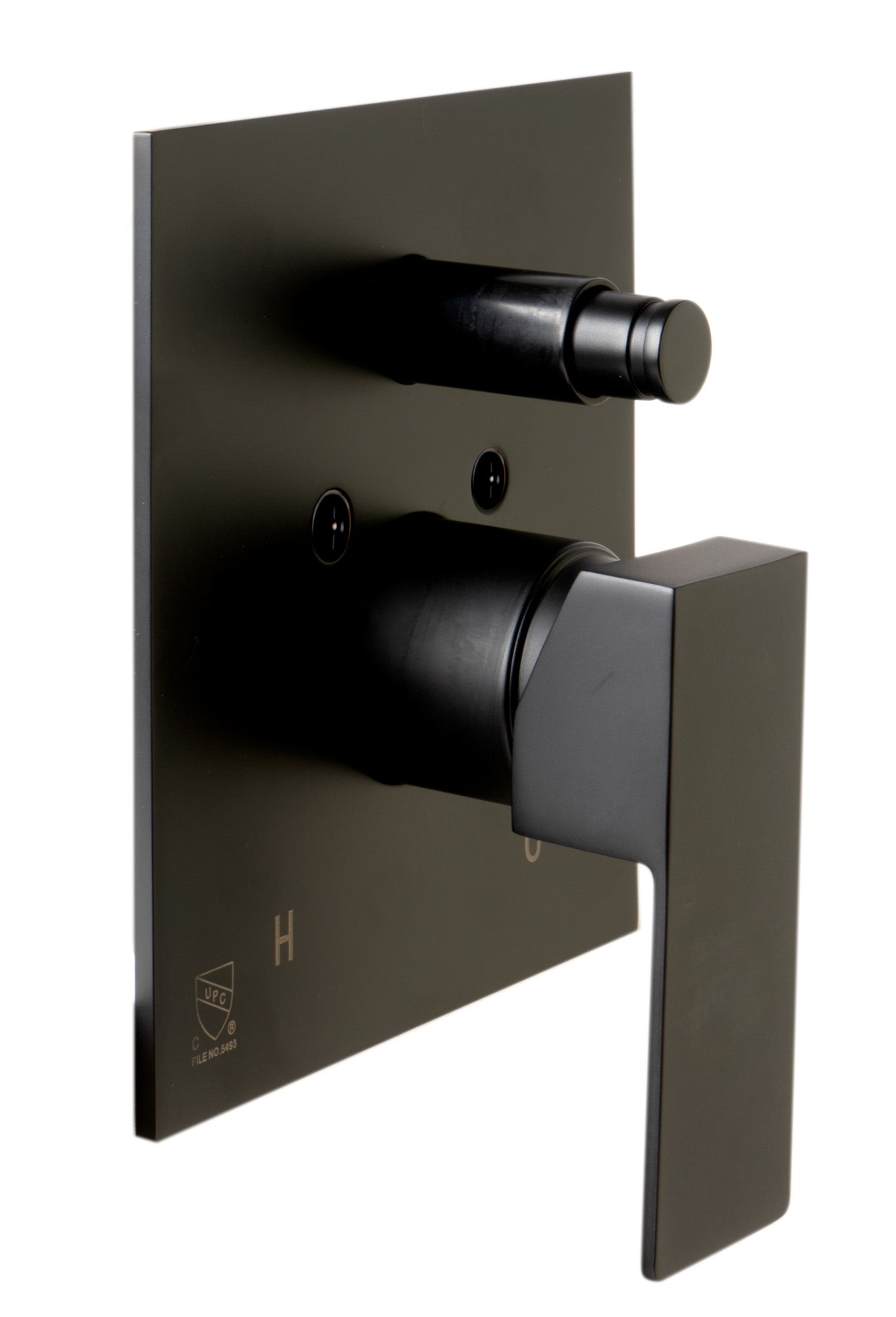 ALFI Brand - Black Matte Shower Valve with Square Lever Handle and Diverter | AB5601-BM ALFI Brand - Black Matte Shower Valve with Square Lever Handle and Diverter | AB5601-BM