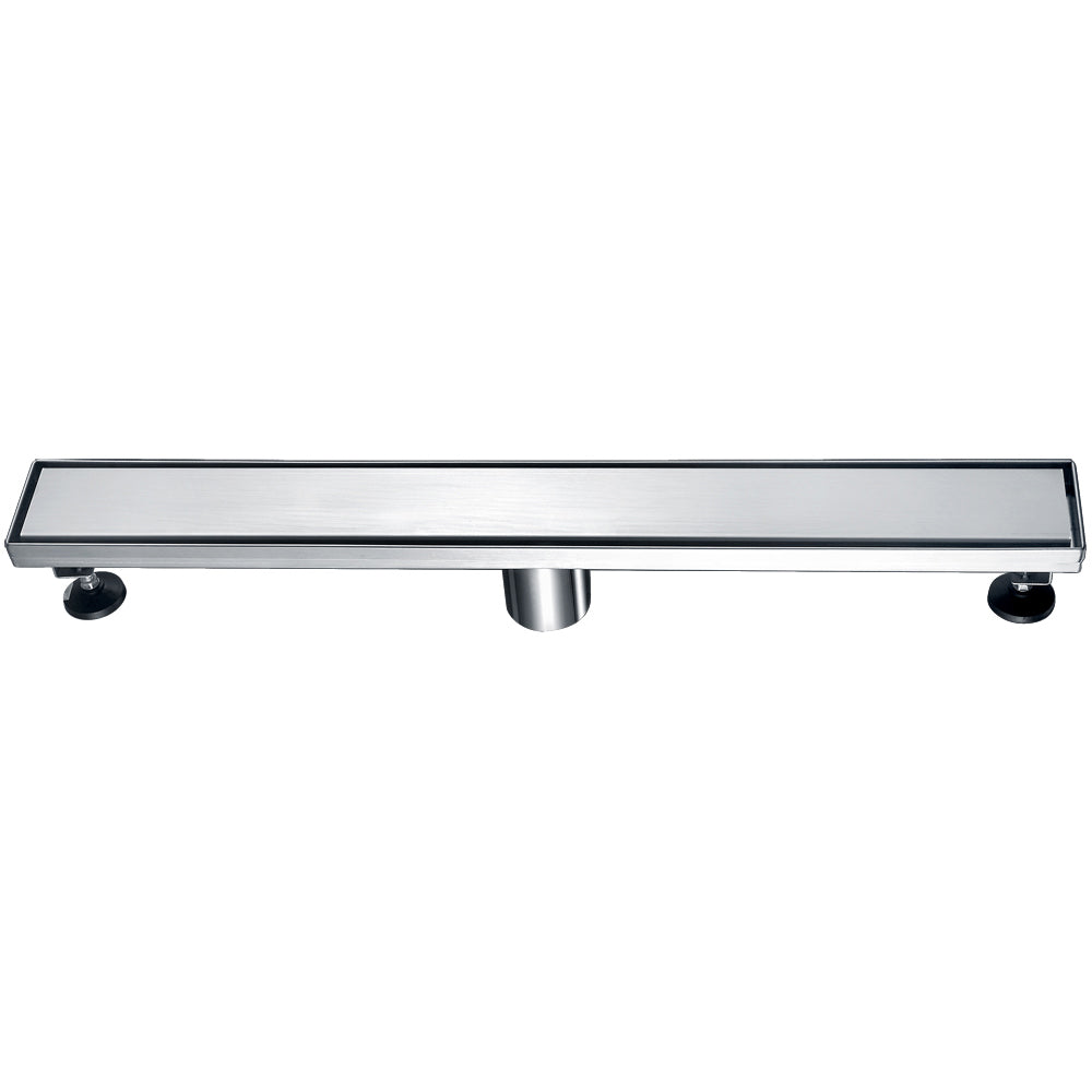 ALFI Brand - 24" Modern Brushed Stainless Steel Linear Shower Drain with Solid Cover | ABLD24B-BSS ALFI Brand - 24" Modern Brushed Stainless Steel Linear Shower Drain with Solid Cover | ABLD24B-BSS