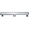 ALFI Brand - 24" Modern Brushed Stainless Steel Linear Shower Drain with Solid Cover | ABLD24B-BSS