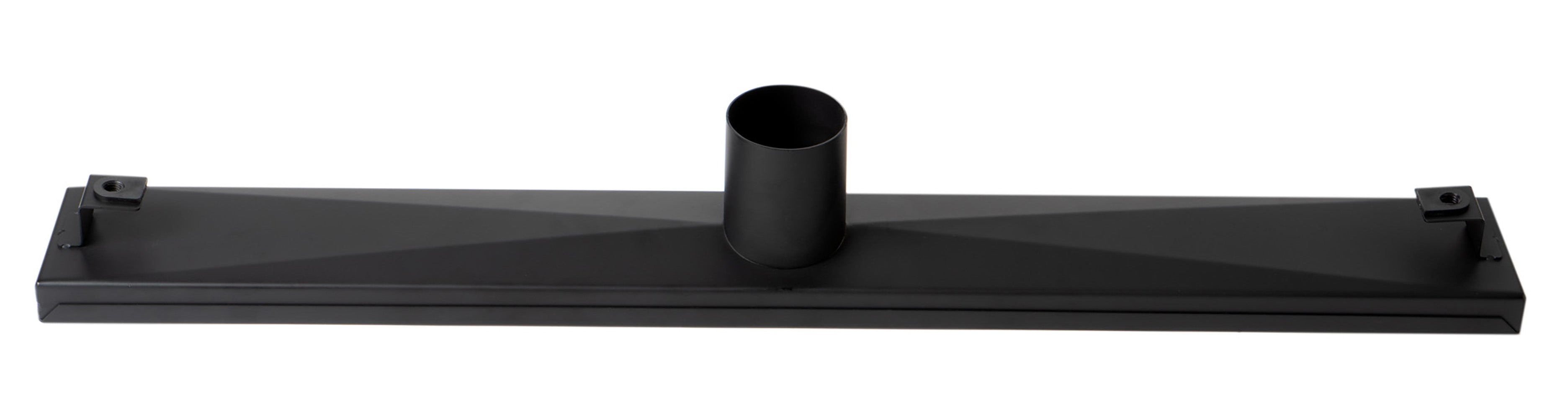 ALFI Brand - 24" Black Matte Stainless Steel Linear Shower Drain with Groove Holes | ABLD24C-BM ALFI Brand - 24" Black Matte Stainless Steel Linear Shower Drain with Groove Holes | ABLD24C-BM