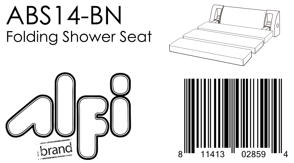 ALFI Brand - Brushed Nickel 14" Folding Teak Wood Shower Seat Bench | ABS14-BN ALFI Brand - Brushed Nickel 14" Folding Teak Wood Shower Seat Bench | ABS14-BN
