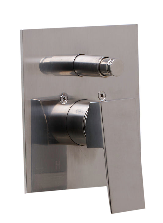 ALFI Brand - Brushed Nickel Shower Valve Mixer with Square Lever Handle and Diverter | AB5601-BN