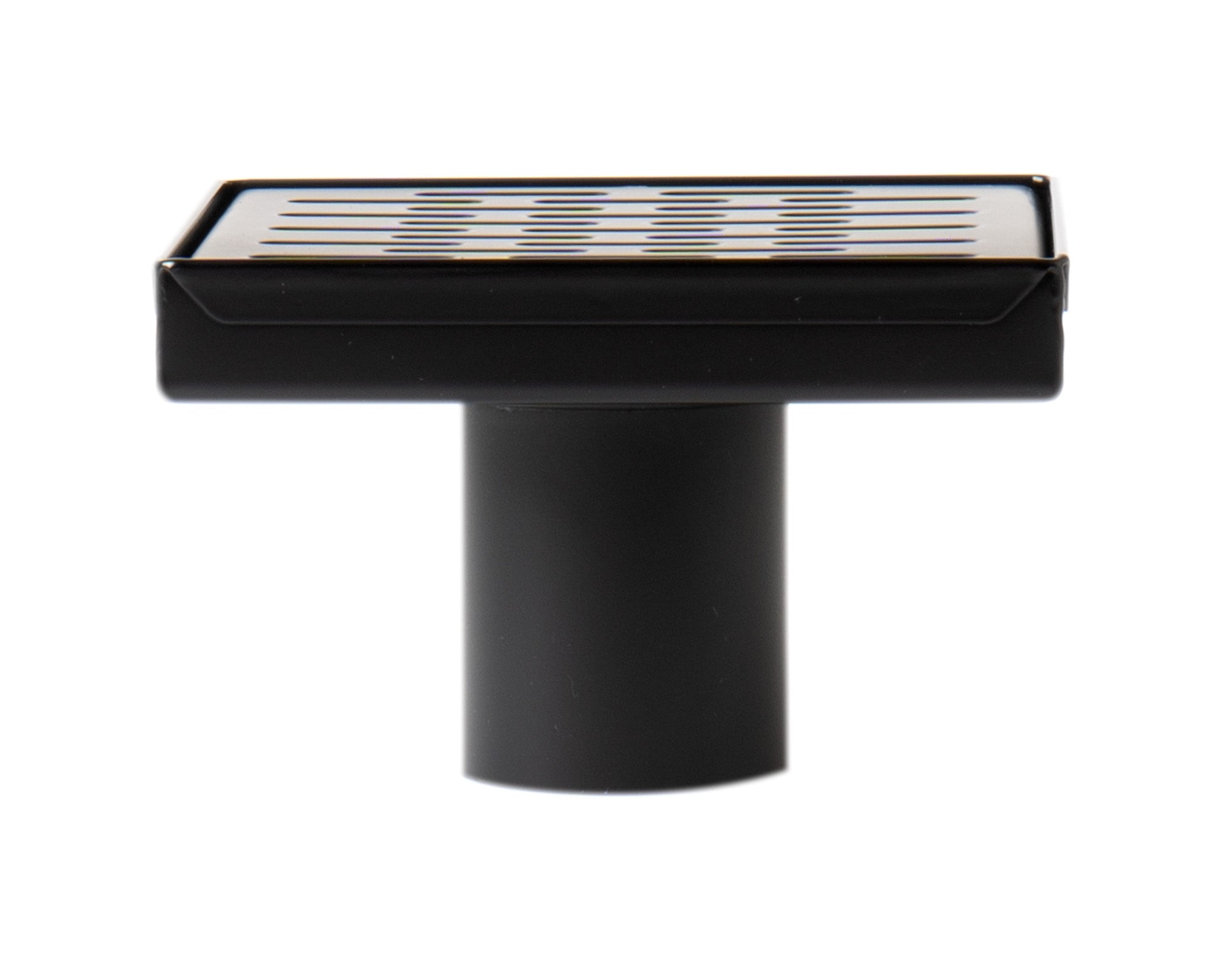 ALFI Brand - 5" x 5" Black Matte Square Stainless Steel Shower Drain with Groove Holes | ABSD55C-BM ALFI Brand - 5" x 5" Black Matte Square Stainless Steel Shower Drain with Groove Holes | ABSD55C-BM