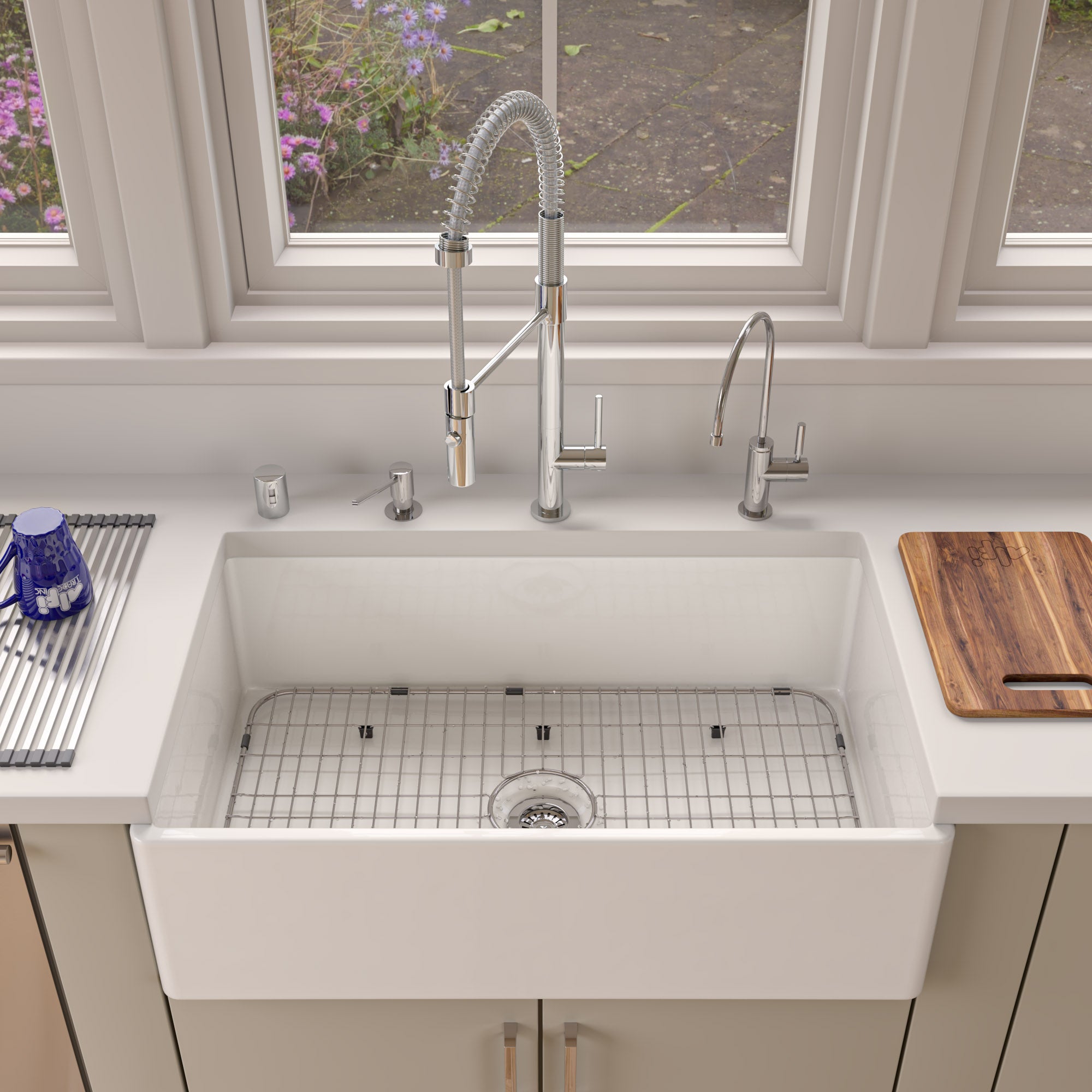 ALFI Brand - Polished Chrome Commercial Spring Kitchen Faucet | ABKF3732-PC ALFI Brand - Polished Chrome Commercial Spring Kitchen Faucet | ABKF3732-PC