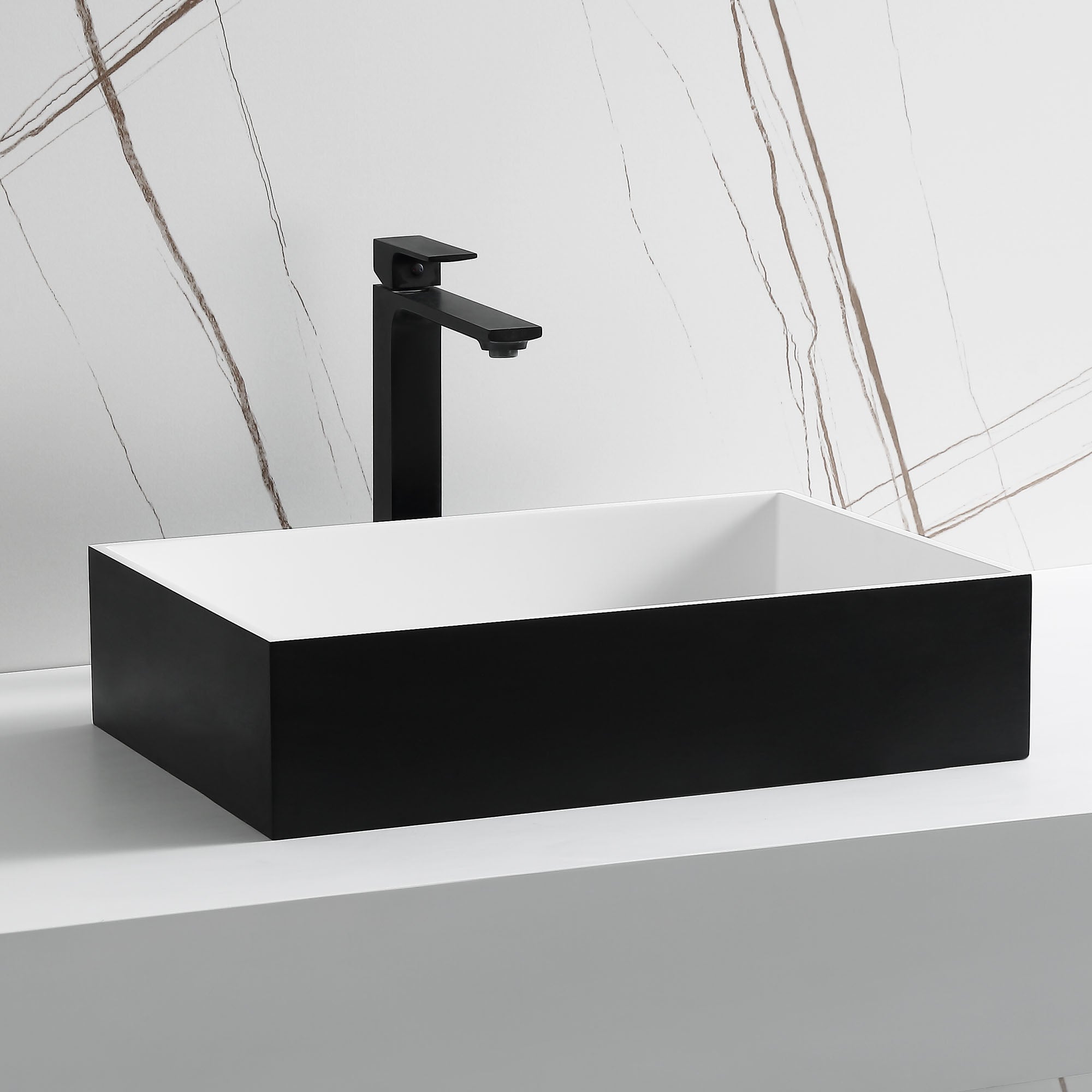 ALFI Brand - Black Matte 20" x 14" Solid Surface Resin Sink | ABRS2014BM ALFI Brand - Black Matte 20" x 14" Solid Surface Resin Sink | ABRS2014BM