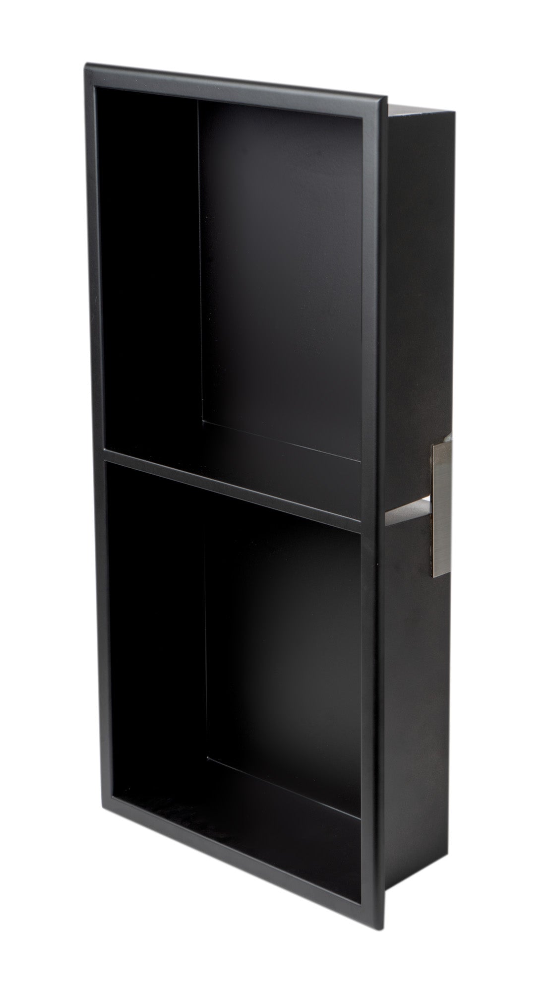 ALFI Brand - 12 x 24 Black Matte Stainless Steel Vertical Double Shelf Bath Shower Niche | ABNC1224-BLA ALFI Brand - 12 x 24 Black Matte Stainless Steel Vertical Double Shelf Bath Shower Niche | ABNC1224-BLA