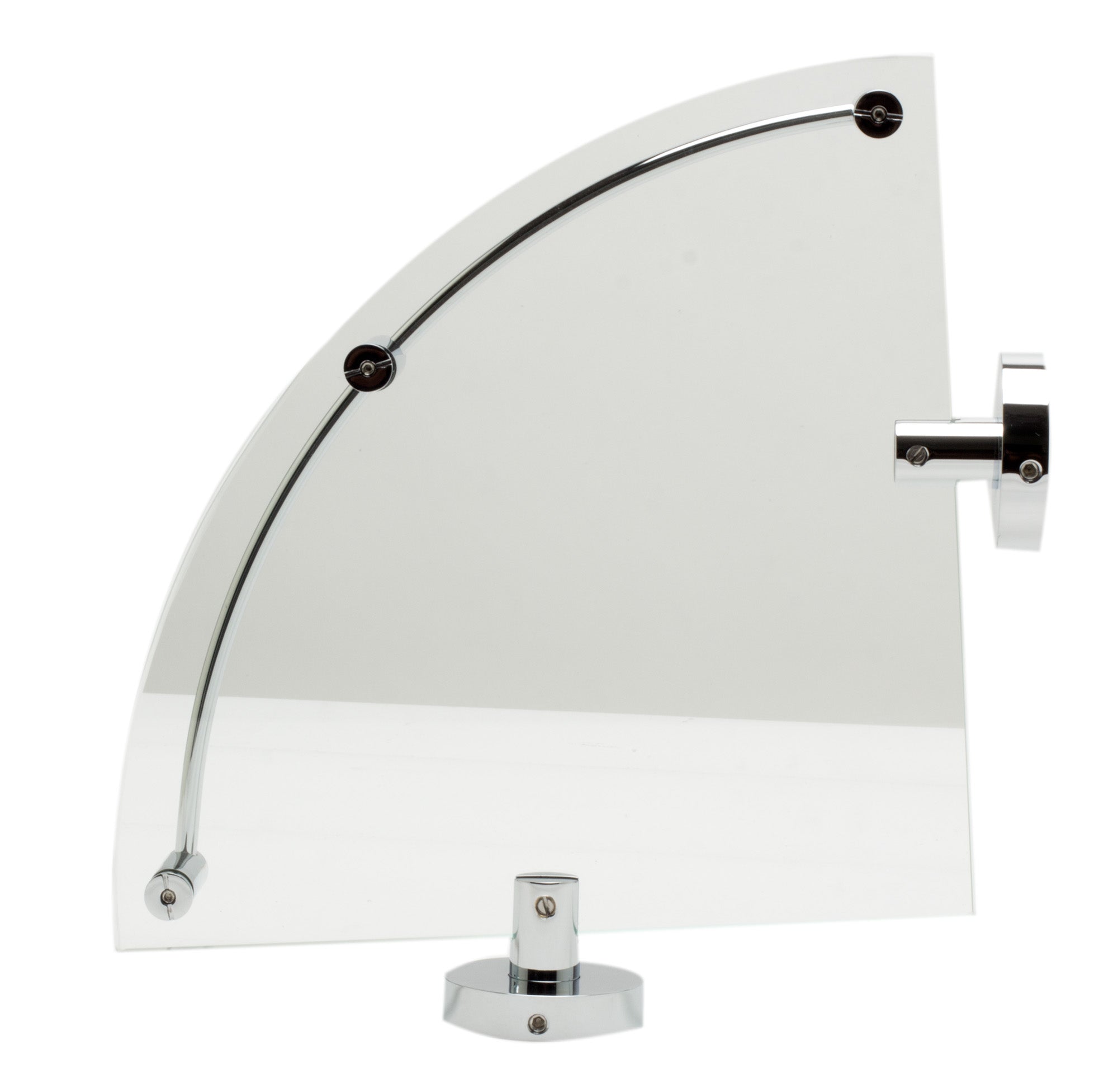 ALFI Brand - Polished Chrome Corner Mounted Glass Shower Shelf Bathroom Accessory | AB9546 ALFI Brand - Polished Chrome Corner Mounted Glass Shower Shelf Bathroom Accessory | AB9546