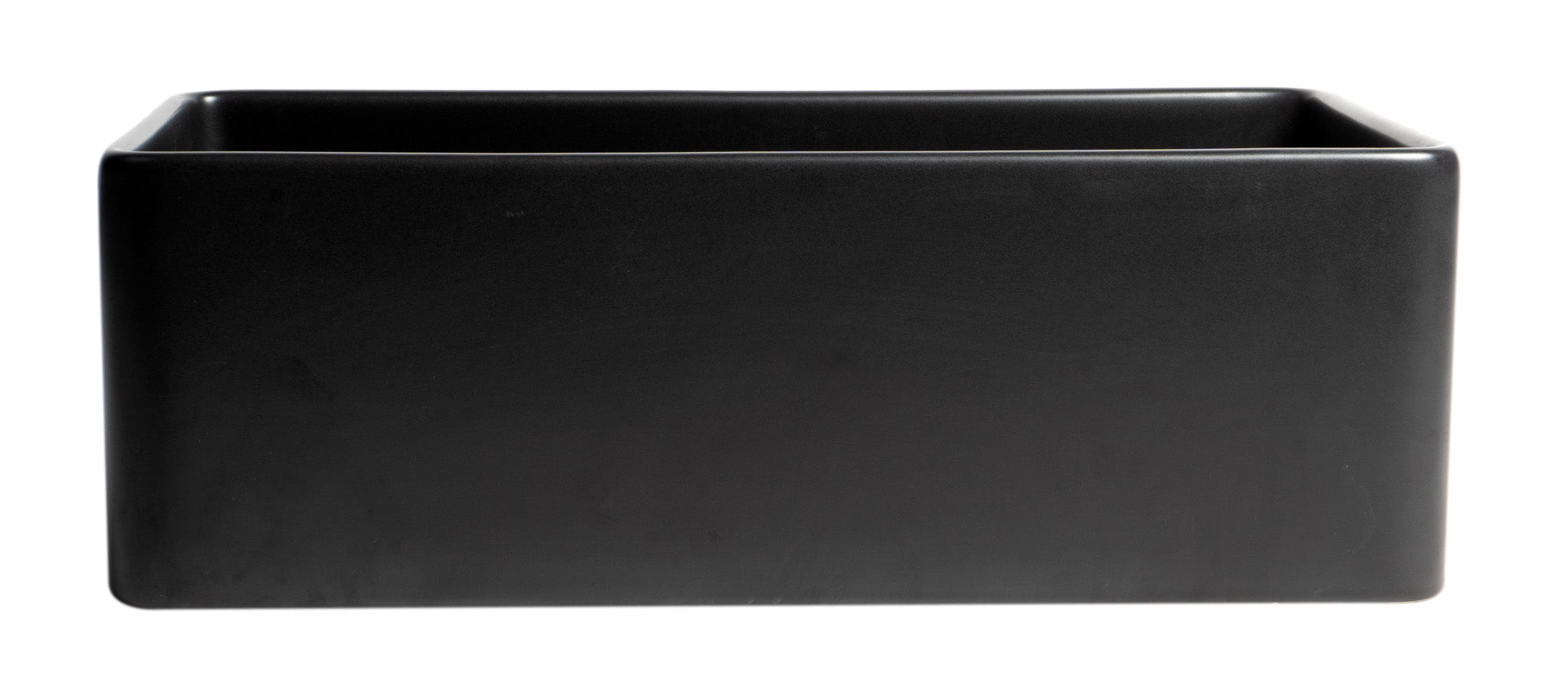 ALFI Brand - Black Matte Smooth Apron 30" x 18" Single Bowl Fireclay Farm Sink | ABF3018-BM ALFI Brand - Black Matte Smooth Apron 30" x 18" Single Bowl Fireclay Farm Sink | ABF3018-BM