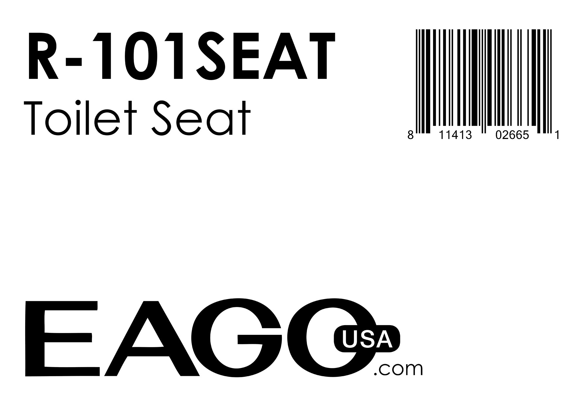 EAGO - Replacement Soft Closing Toilet Seat for WD101 | R-101SEAT EAGO - Replacement Soft Closing Toilet Seat for WD101 | R-101SEAT