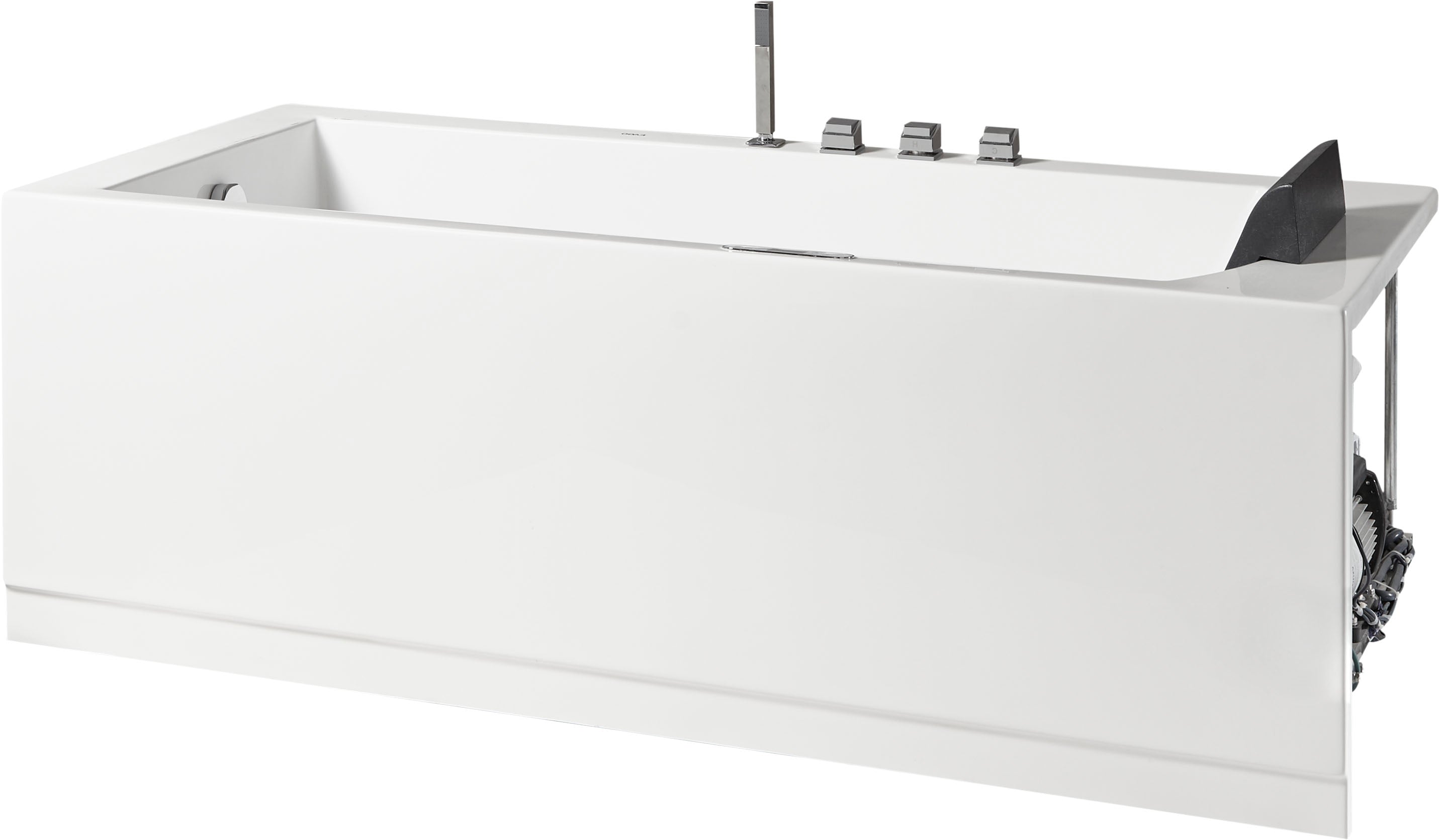 EAGO - 6 ft Acrylic White Rectangular Whirlpool Bathtub w Fixtures | AM154ETL-L6 EAGO - 6 ft Acrylic White Rectangular Whirlpool Bathtub w Fixtures | AM154ETL-L6