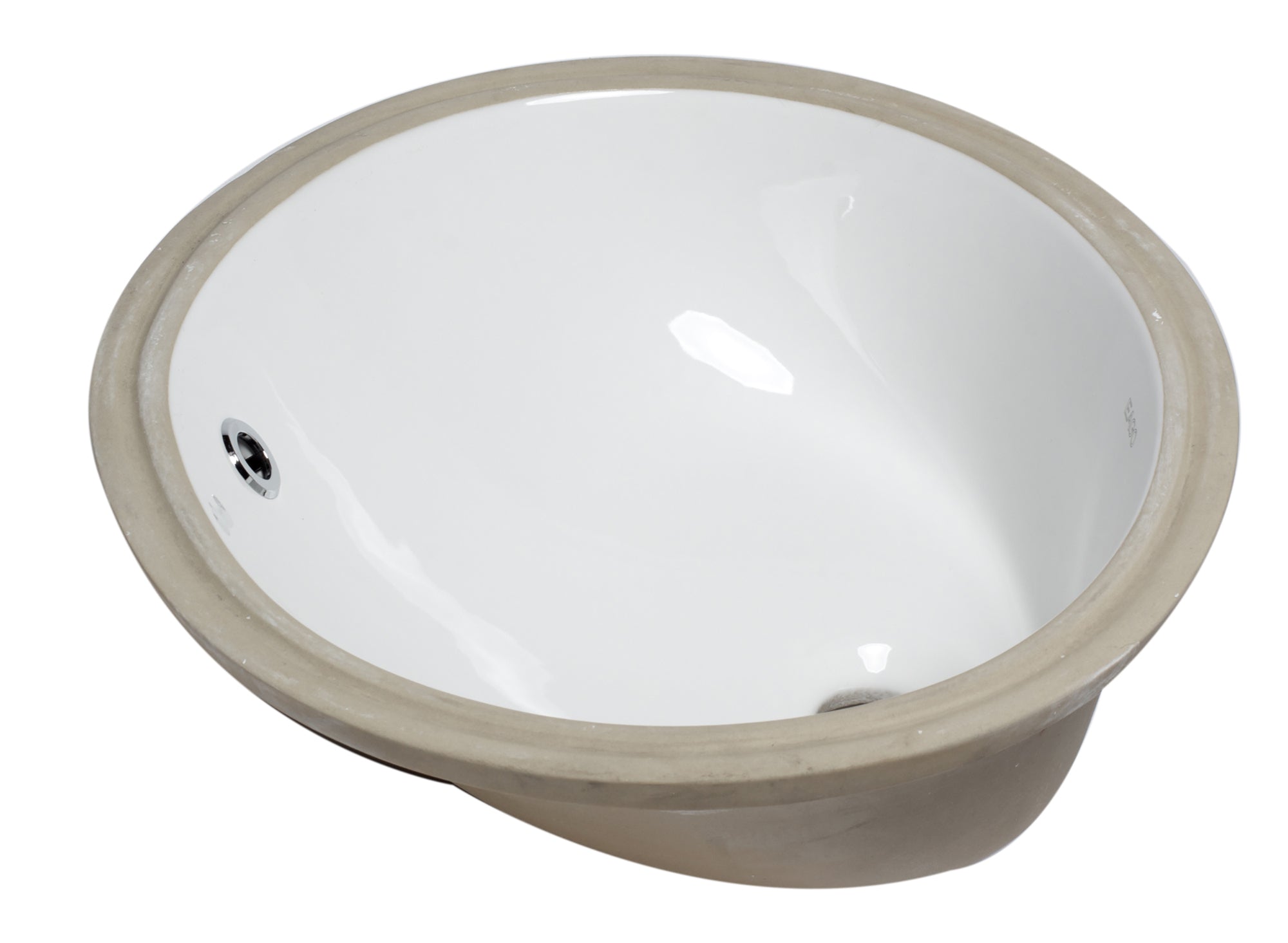 EAGO - White Ceramic 18"x15" Undermount Oval Bathroom Sink | BC224 EAGO - White Ceramic 18"x15" Undermount Oval Bathroom Sink | BC224