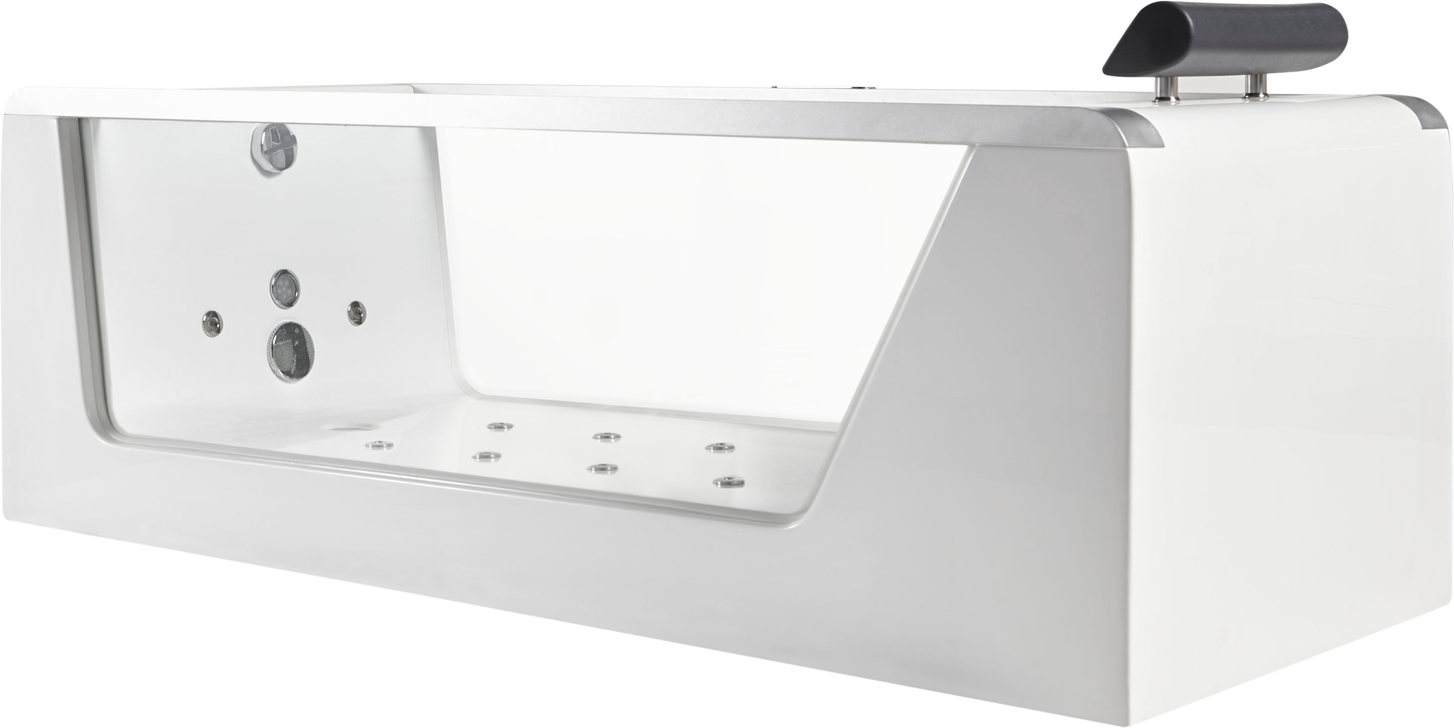 EAGO - 6 ft Clear Rectangular Acrylic Whirlpool Bathtub | AM152ETL-6 EAGO - 6 ft Clear Rectangular Acrylic Whirlpool Bathtub | AM152ETL-6