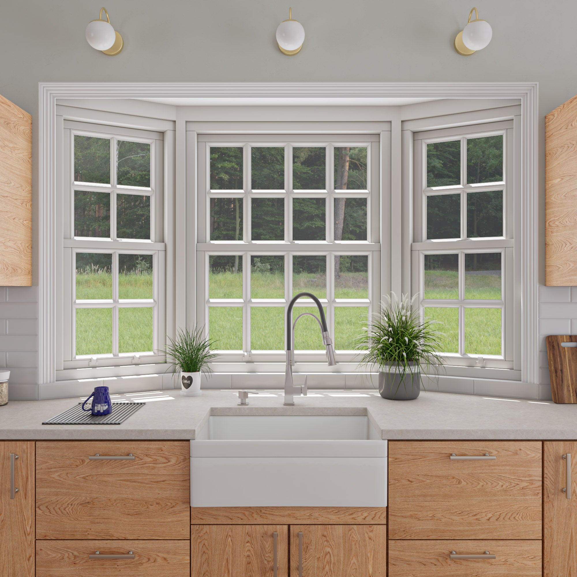 ALFI Brand - White 30" Decorative Lip Apron Single Bowl Fireclay Farmhouse Kitchen Sink | AB511-W ALFI Brand - White 30" Decorative Lip Apron Single Bowl Fireclay Farmhouse Kitchen Sink | AB511-W