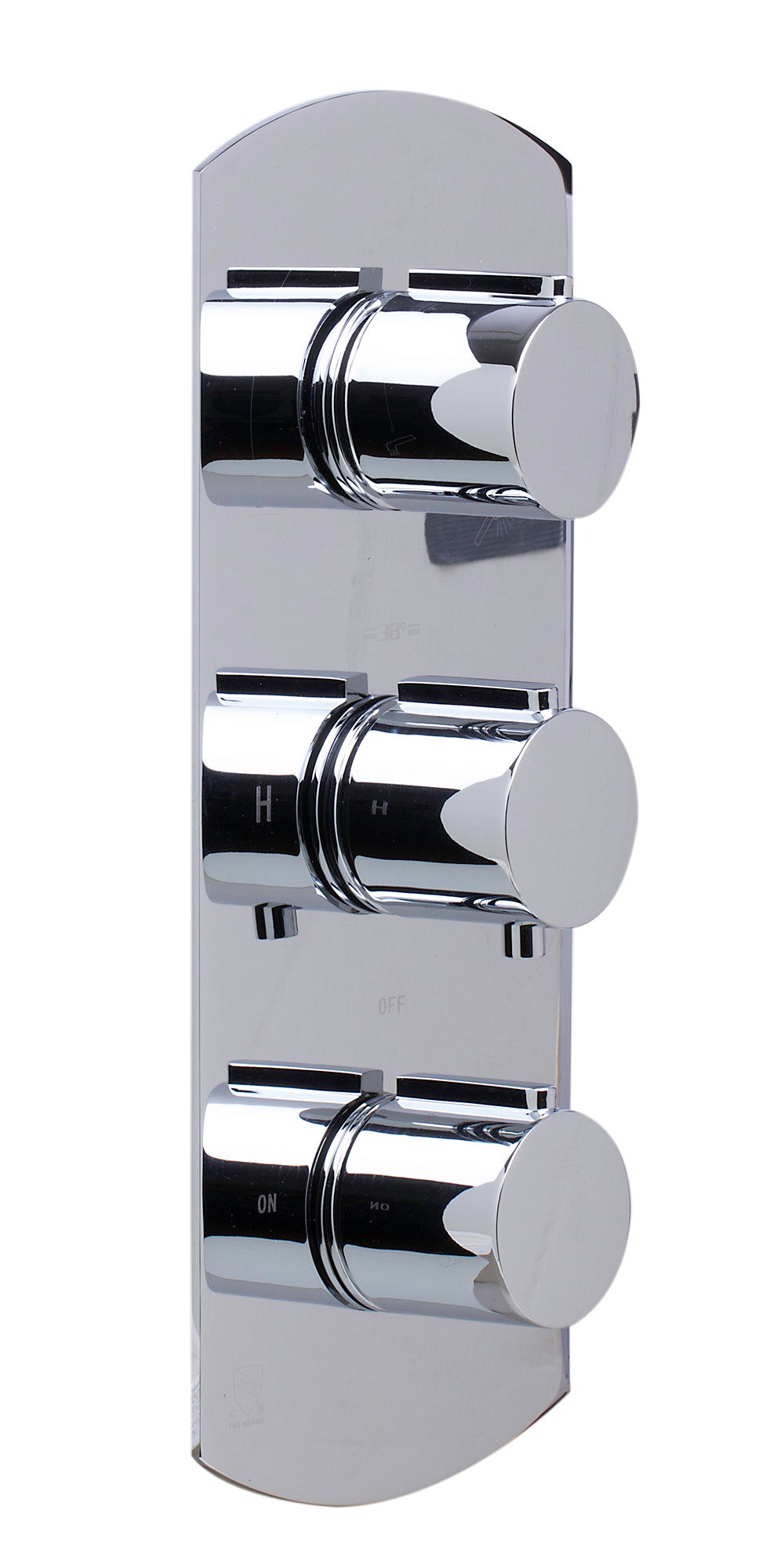 ALFI Brand - Polished Chrome Concealed 3-Way Thermostatic Valve Shower Mixer Round Knobs | AB4001-PC ALFI Brand - Polished Chrome Concealed 3-Way Thermostatic Valve Shower Mixer Round Knobs | AB4001-PC