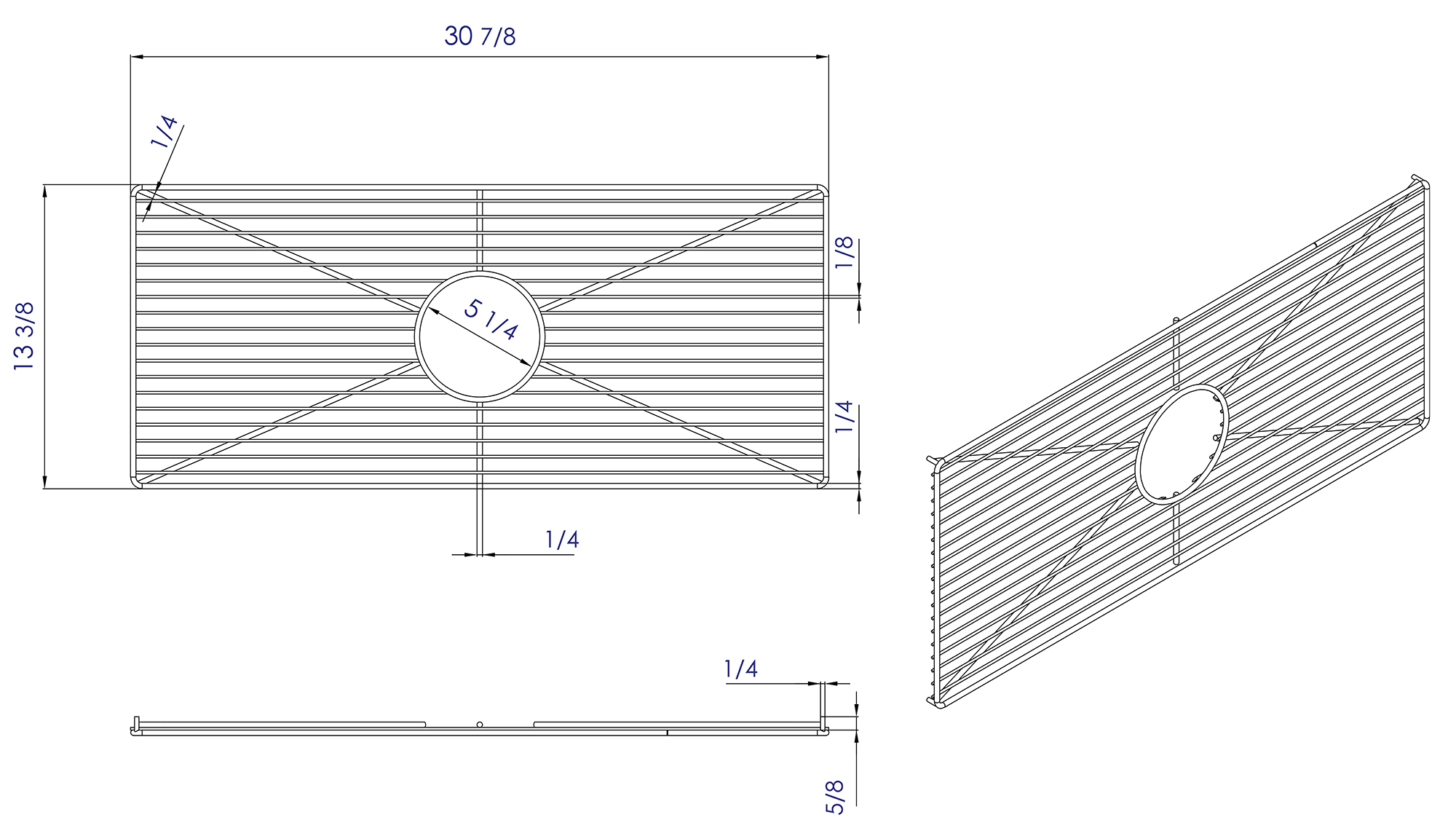 ALFI Brand - Stainless steel kitchen sink grid for AB3618HS | ABGR3618H ALFI Brand - Stainless steel kitchen sink grid for AB3618HS | ABGR3618H