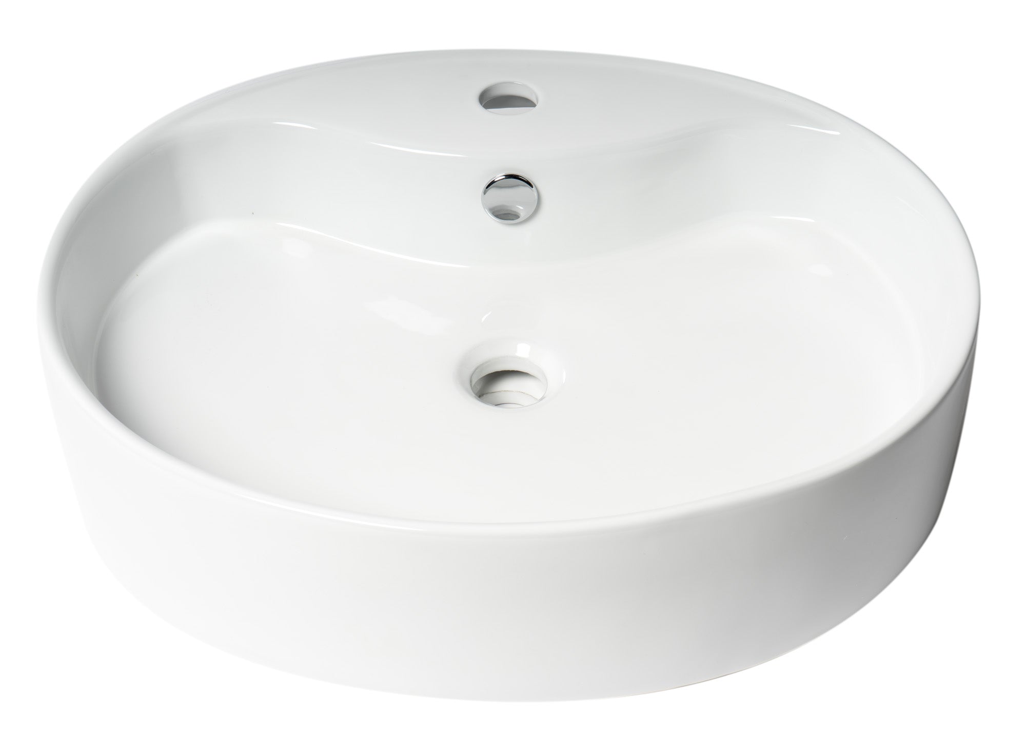 ALFI Brand - White 22" Oval Above Mount Ceramic Sink with Faucet Hole | ABC910 ALFI Brand - White 22" Oval Above Mount Ceramic Sink with Faucet Hole | ABC910