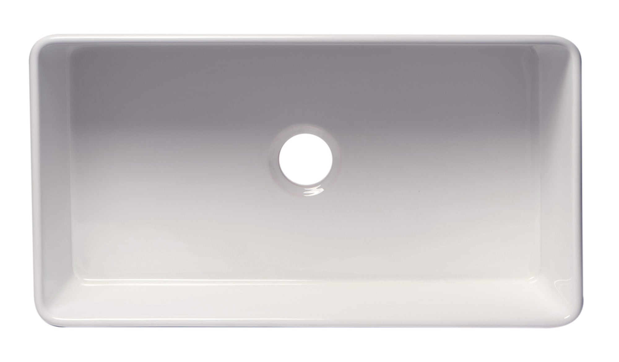 ALFI Brand - 33" White Thin Wall Single Bowl Smooth Apron Fireclay Kitchen Farm Sink | ABF3318S-W ALFI Brand - 33" White Thin Wall Single Bowl Smooth Apron Fireclay Kitchen Farm Sink | ABF3318S-W