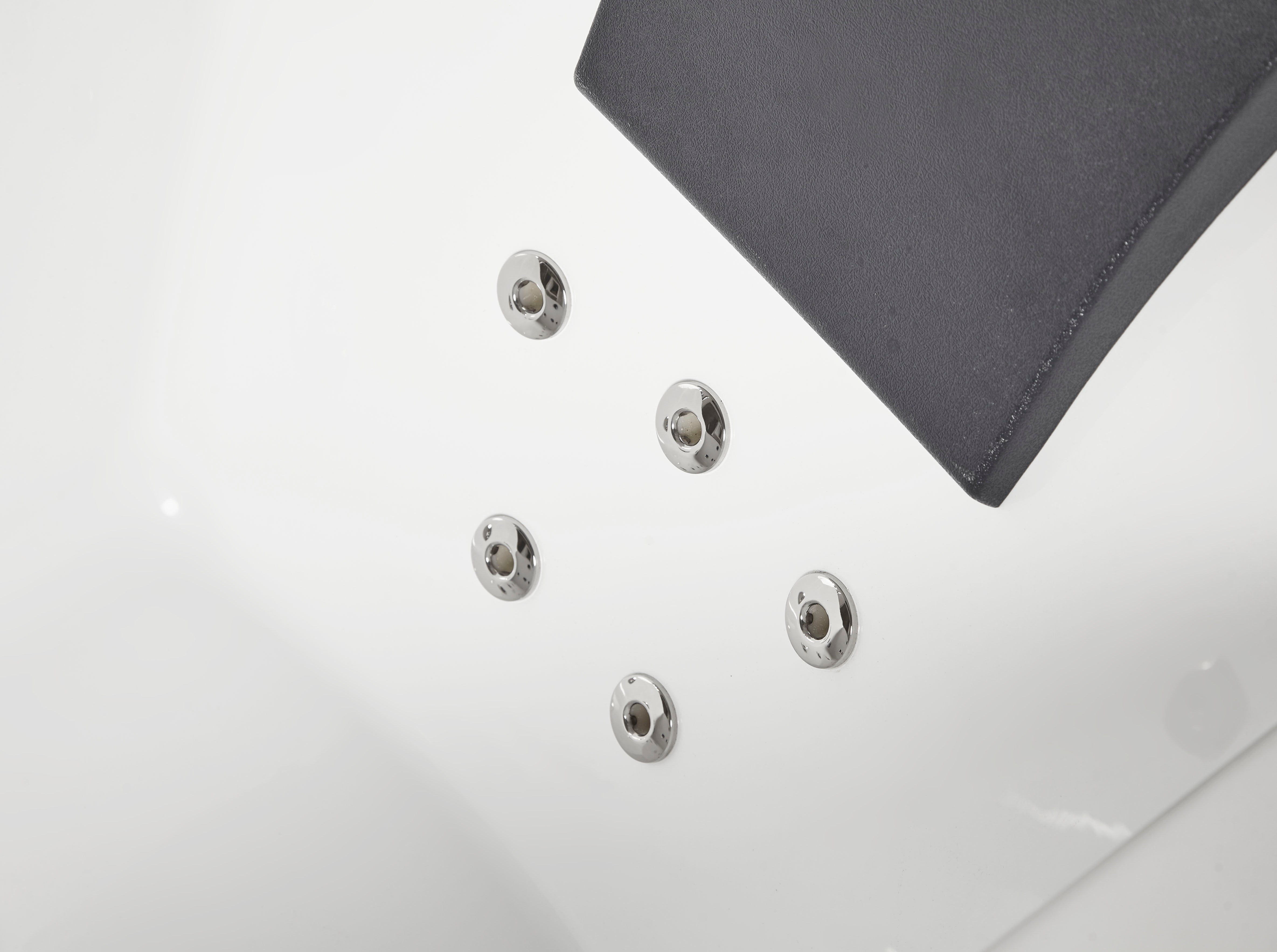 EAGO - 6 ft Acrylic White Rectangular Whirlpool Bathtub w Fixtures | AM154ETL-L6 EAGO - 6 ft Acrylic White Rectangular Whirlpool Bathtub w Fixtures | AM154ETL-L6