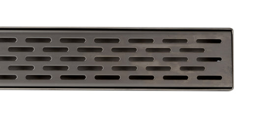 ALFI Brand - 59" Brushed Stainless Steel Linear Shower Drain with Groove Holes | ABLD59C-BSS