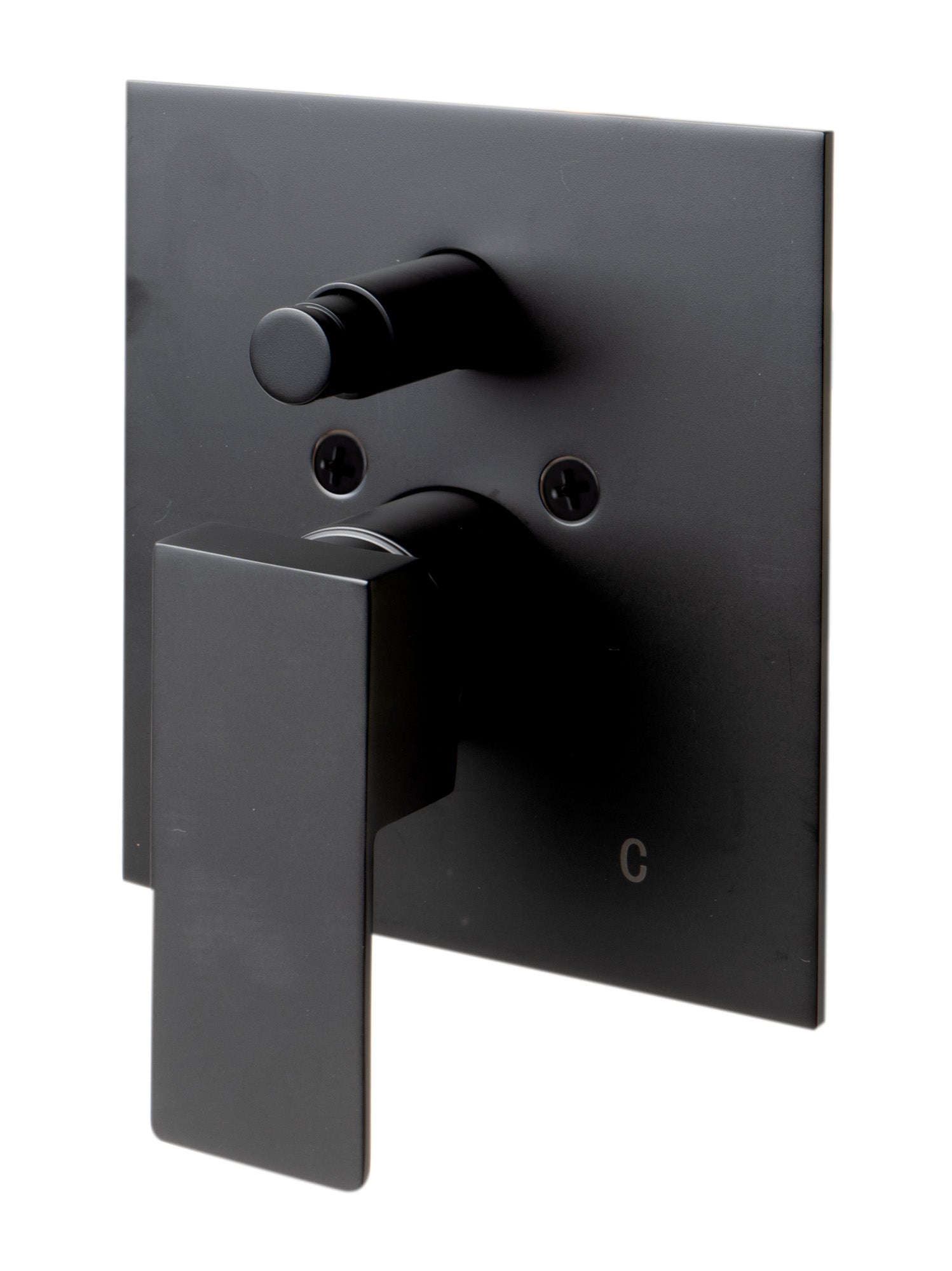 ALFI Brand - Black Matte Shower Valve with Square Lever Handle and Diverter | AB5601-BM ALFI Brand - Black Matte Shower Valve with Square Lever Handle and Diverter | AB5601-BM