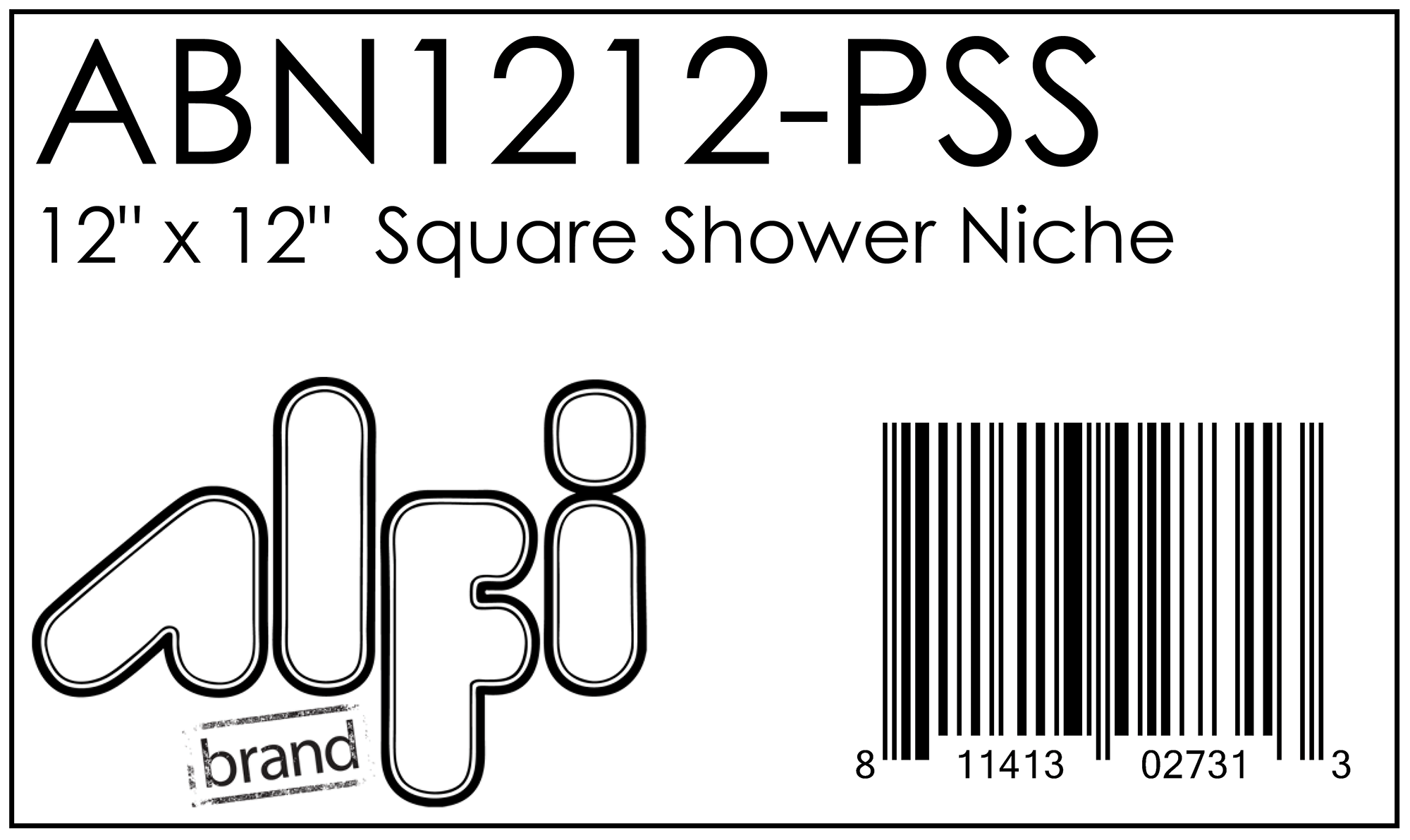 ALFI Brand - 12 x 12 Polished Stainless Steel Square Single Shelf Bath Shower Niche | ABN1212-PSS ALFI Brand - 12 x 12 Polished Stainless Steel Square Single Shelf Bath Shower Niche | ABN1212-PSS