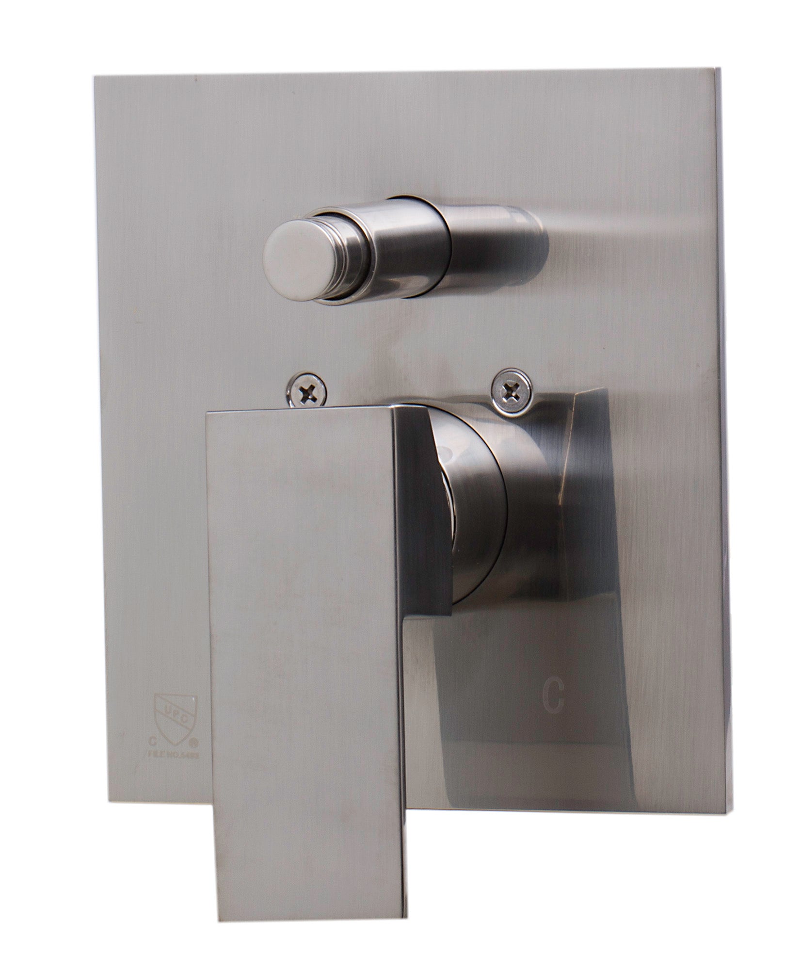 ALFI Brand - Brushed Nickel Shower Valve Mixer with Square Lever Handle and Diverter | AB5601-BN ALFI Brand - Brushed Nickel Shower Valve Mixer with Square Lever Handle and Diverter | AB5601-BN