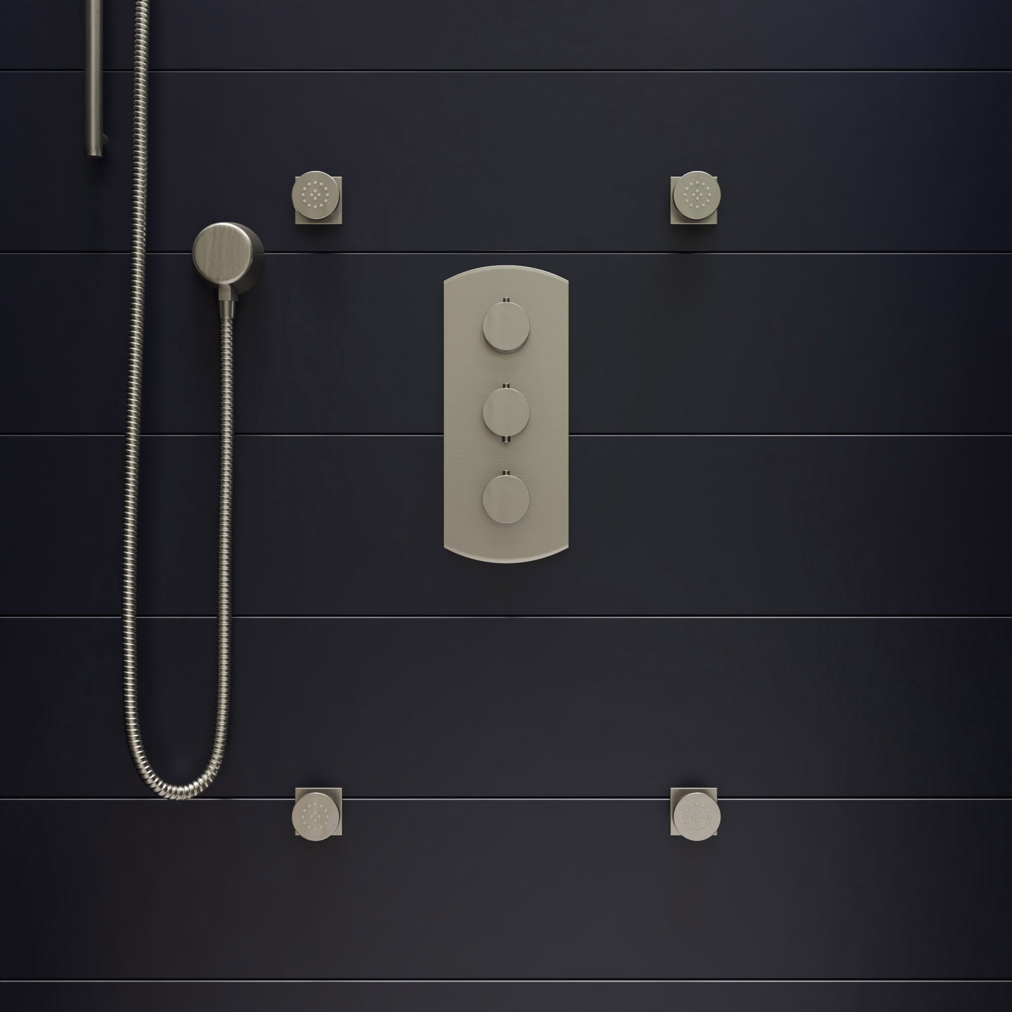 ALFI Brand - Brushed Nickel 2" Round Adjustable Shower Body Spray | AB3830-BN ALFI Brand - Brushed Nickel 2" Round Adjustable Shower Body Spray | AB3830-BN
