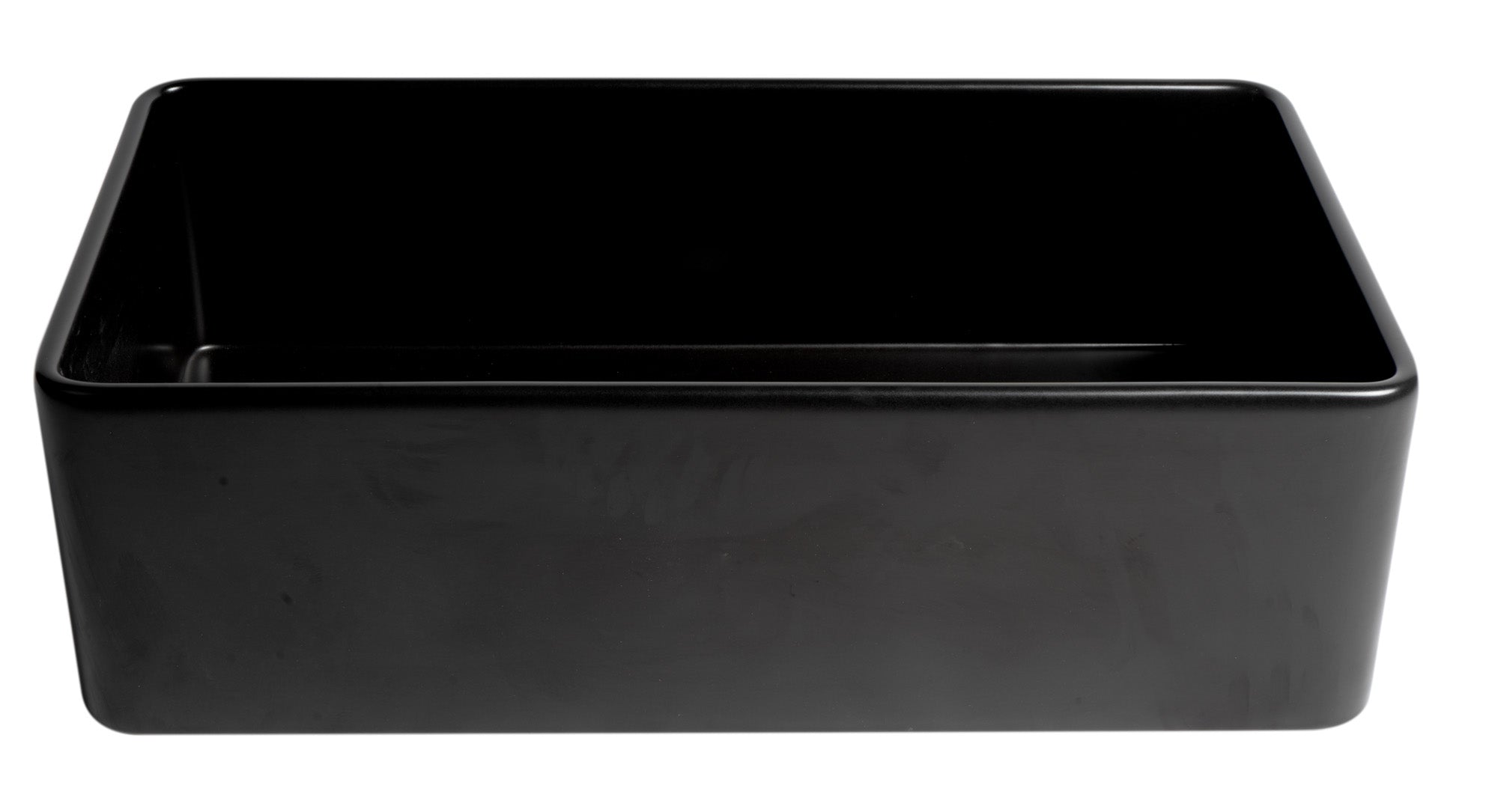 ALFI Brand - Black Matte Smooth Apron 33" x 18" Single Bowl Fireclay Farm Sink | ABF3318S-BM ALFI Brand - Black Matte Smooth Apron 33" x 18" Single Bowl Fireclay Farm Sink | ABF3318S-BM