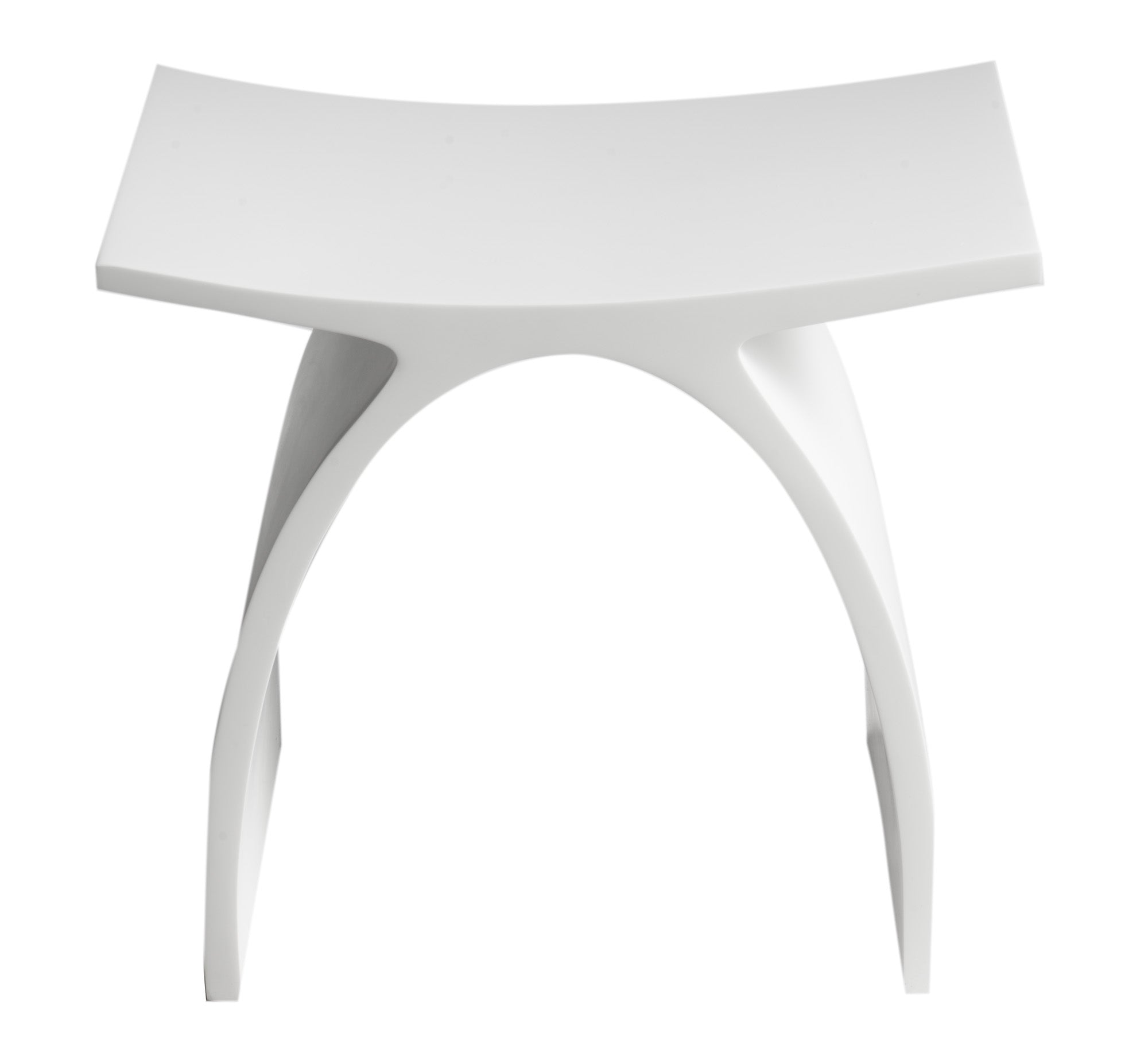 ALFI Brand - Arched White Matte Solid Surface Resin Bathroom / Shower Stool | ABST77 ALFI Brand - Arched White Matte Solid Surface Resin Bathroom / Shower Stool | ABST77