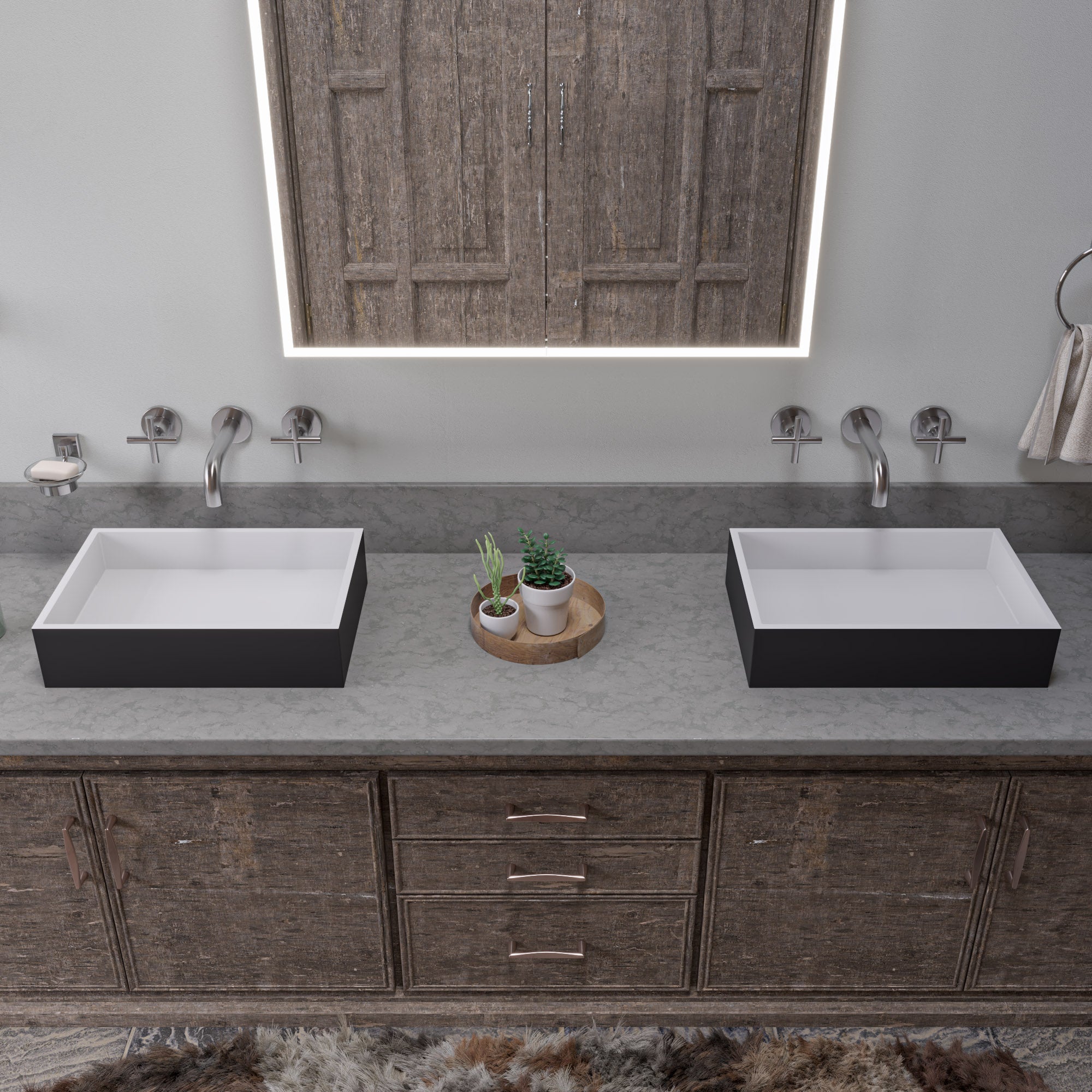 ALFI Brand - Black Matte 20" x 14" Solid Surface Resin Sink | ABRS2014BM ALFI Brand - Black Matte 20" x 14" Solid Surface Resin Sink | ABRS2014BM