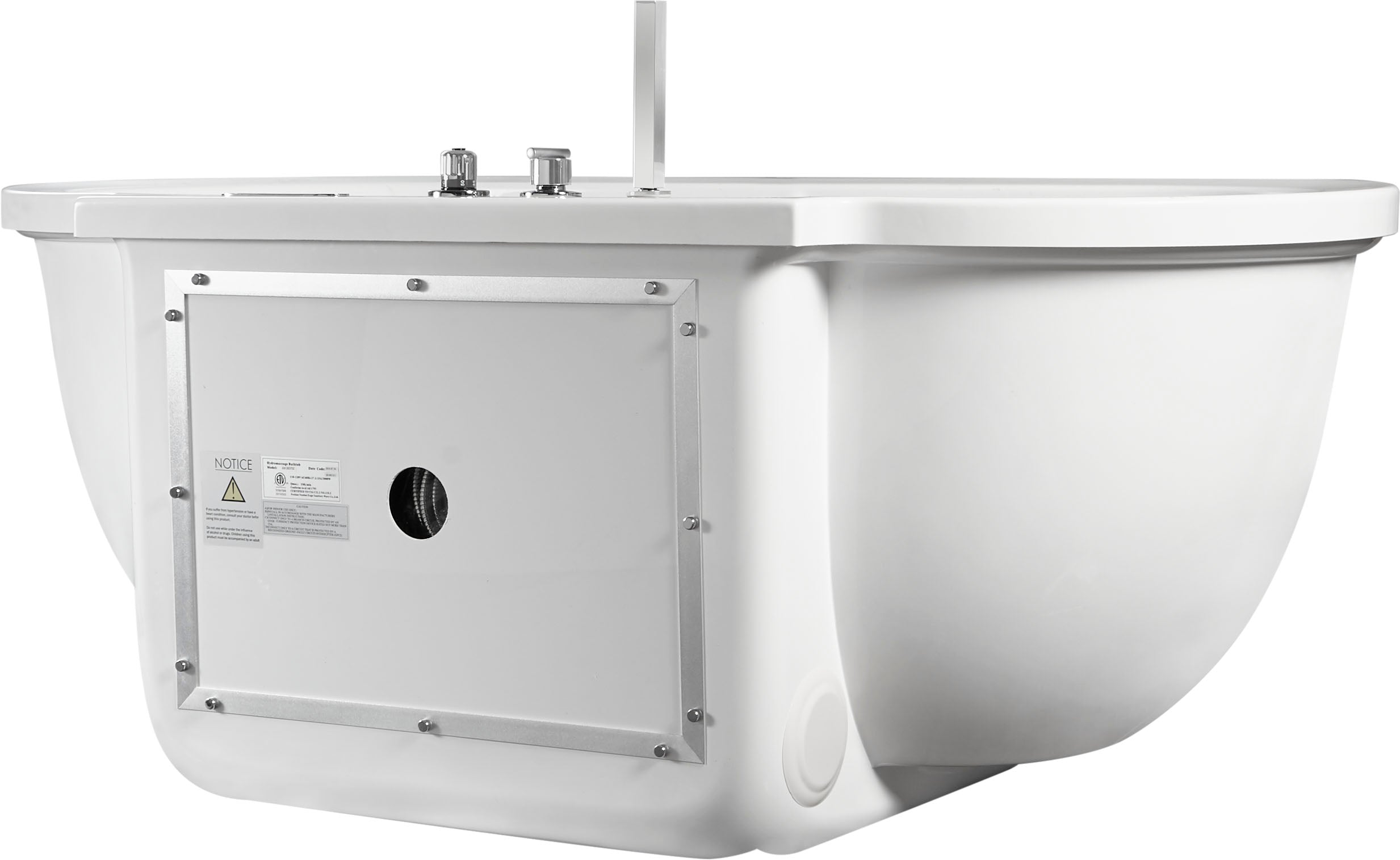 EAGO - 6 ft Acrylic White Whirlpool Bathtub w Fixtures | AM128ETL EAGO - 6 ft Acrylic White Whirlpool Bathtub w Fixtures | AM128ETL