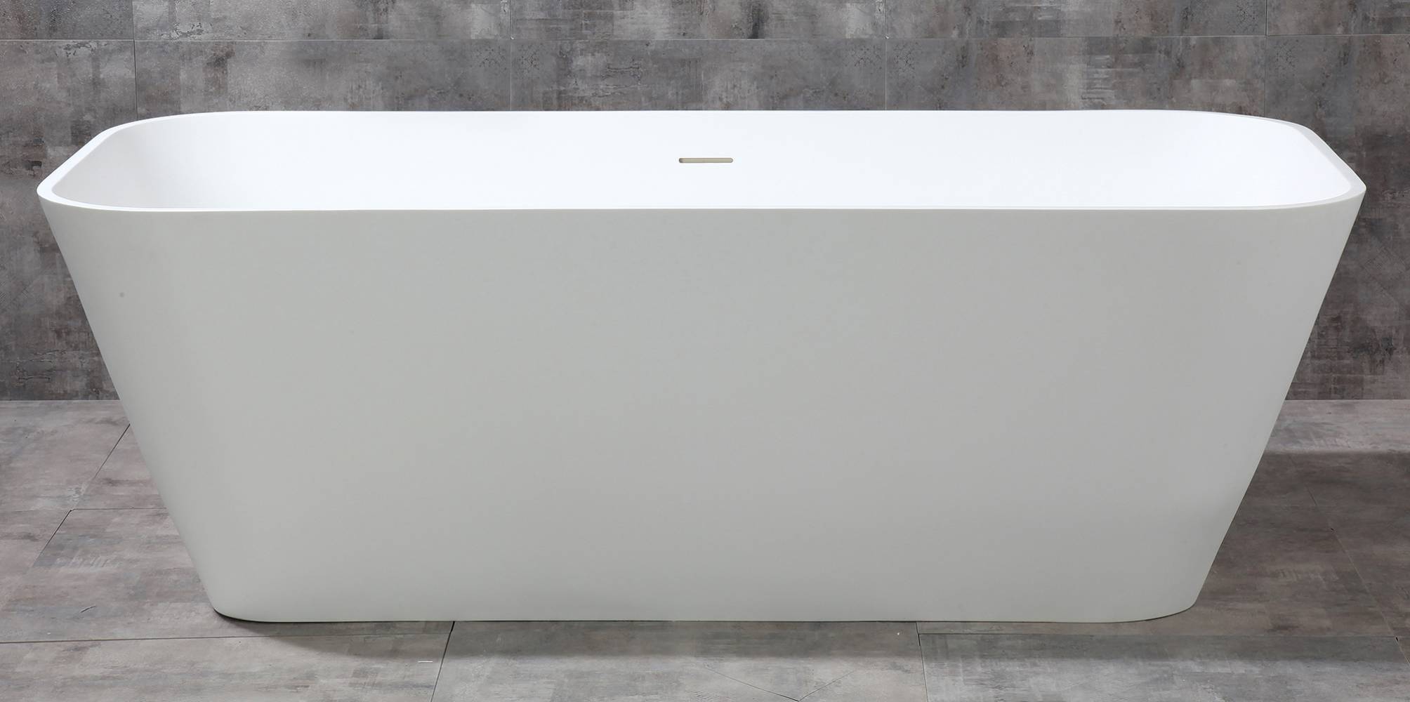 ALFI Brand - 67" White Rectangular Solid Surface Smooth Resin Soaking Bathtub | AB9952 ALFI Brand - 67" White Rectangular Solid Surface Smooth Resin Soaking Bathtub | AB9952
