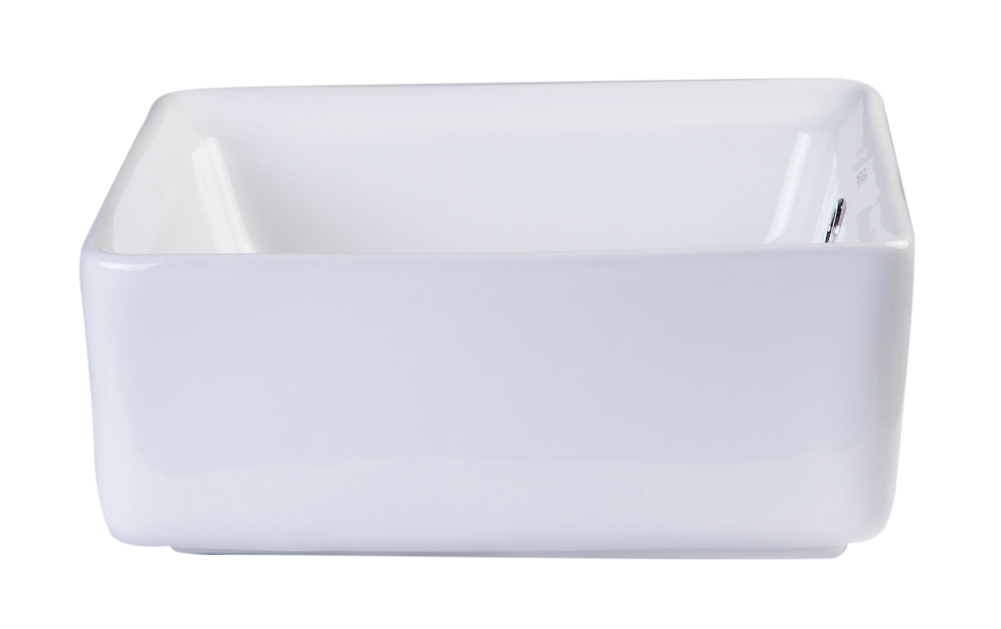 EAGO - 15" SQUARE CERAMIC ABOVE MOUNT BATHROOM BASIN VESSEL SINK | BA130 EAGO - 15" SQUARE CERAMIC ABOVE MOUNT BATHROOM BASIN VESSEL SINK | BA130