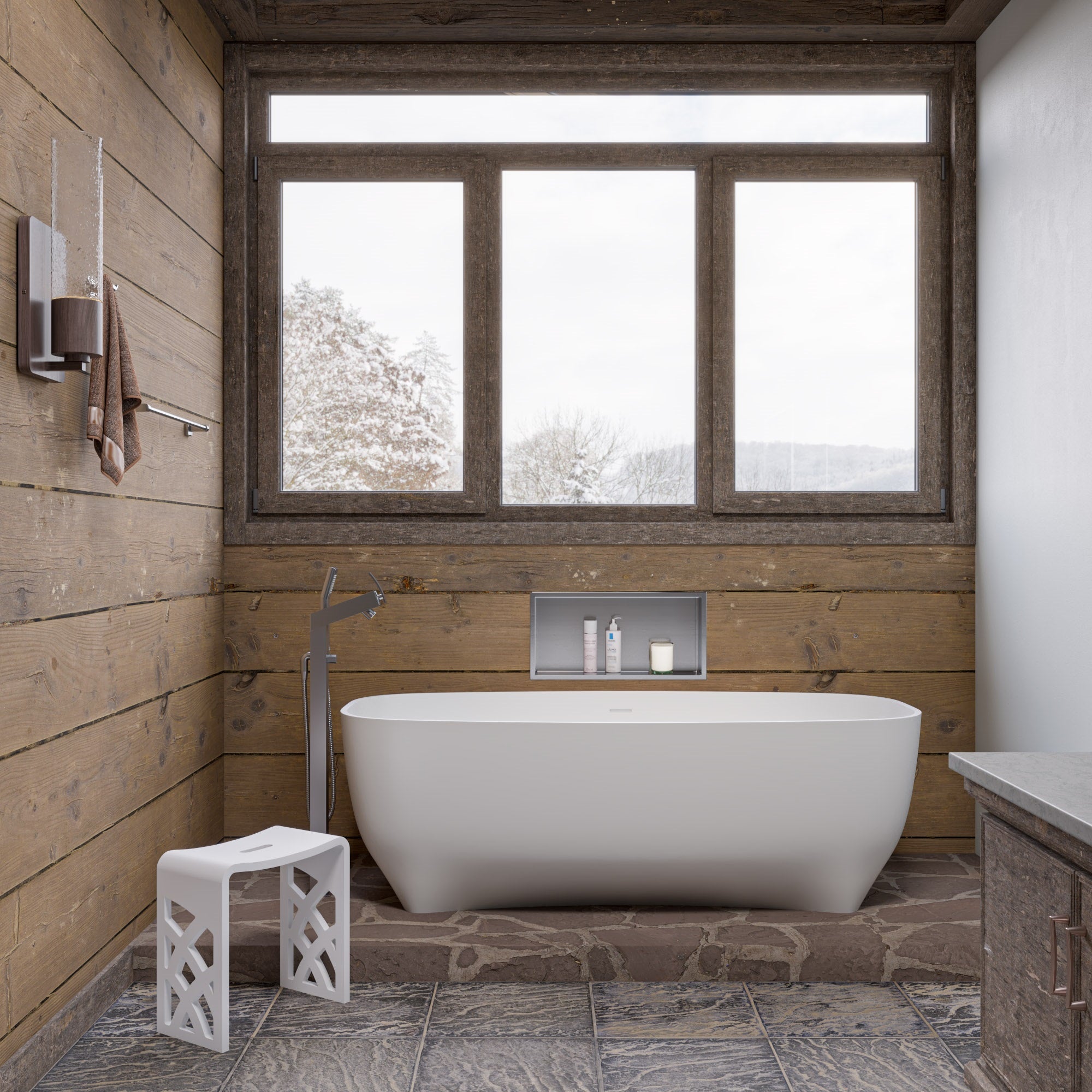 ALFI Brand - Brushed Nickel Floor Mounted Tub Filler + Mixer /w additional Hand Held Shower Head | AB2728-BN ALFI Brand - Brushed Nickel Floor Mounted Tub Filler + Mixer /w additional Hand Held Shower Head | AB2728-BN