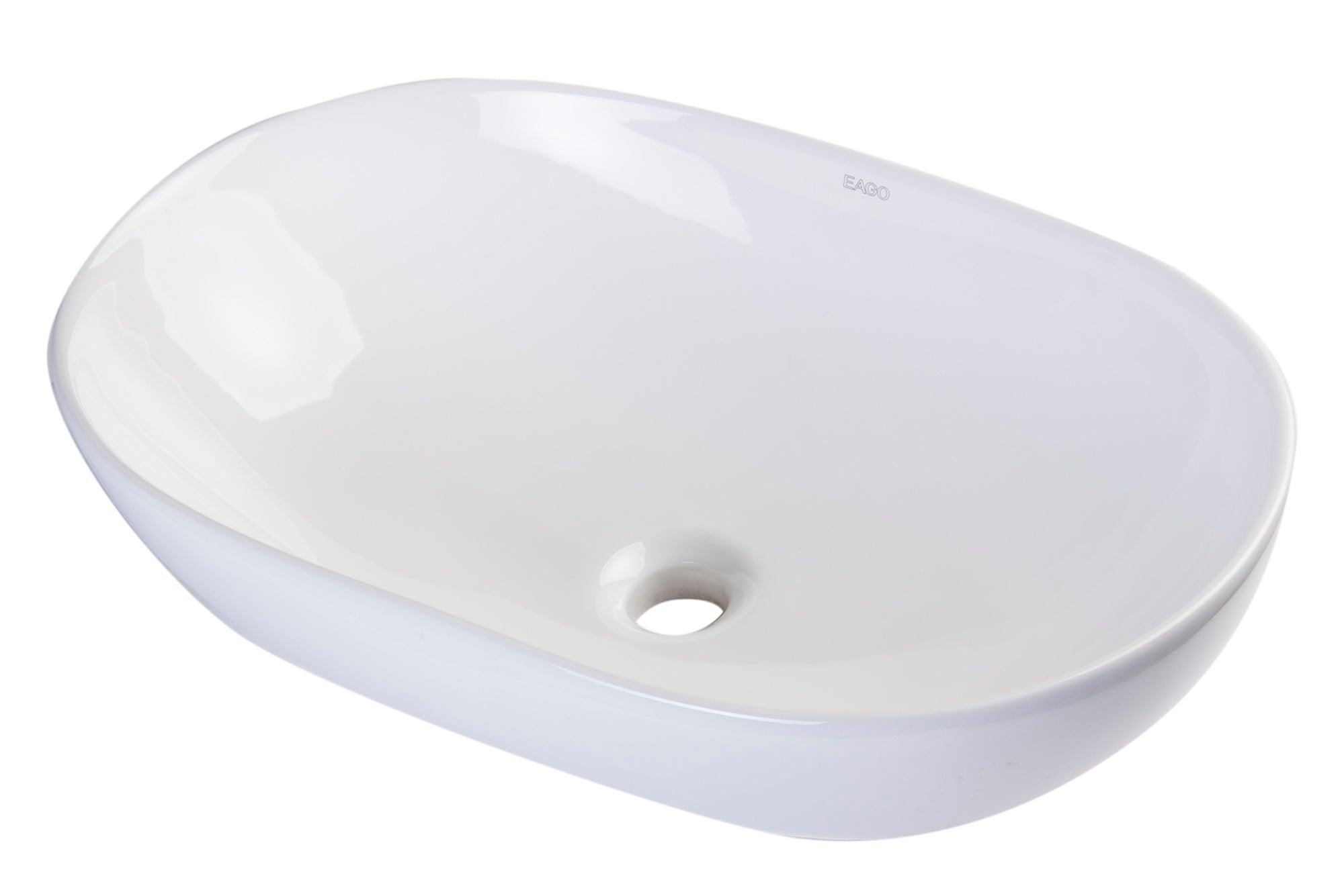 EAGO - 23" OVAL CERAMIC ABOVE MOUNT BATHROOM BASIN VESSEL SINK | BA352 EAGO - 23" OVAL CERAMIC ABOVE MOUNT BATHROOM BASIN VESSEL SINK | BA352