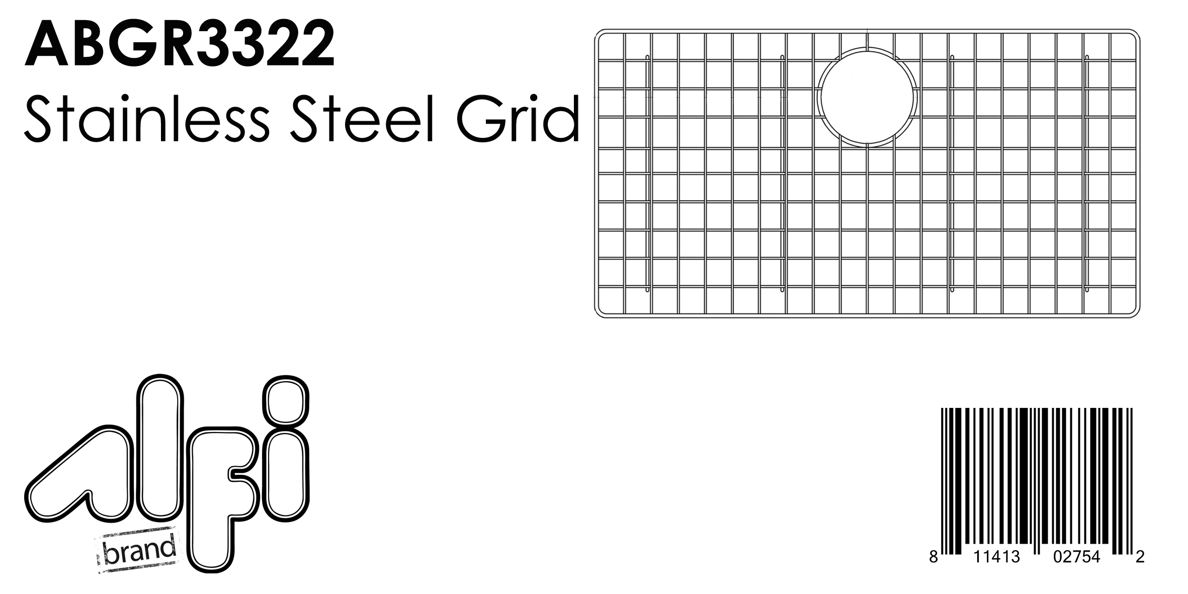 ALFI Brand - Stainless Steel Grid for AB3322DI and AB3322UM | ABGR3322 ALFI Brand - Stainless Steel Grid for AB3322DI and AB3322UM | ABGR3322