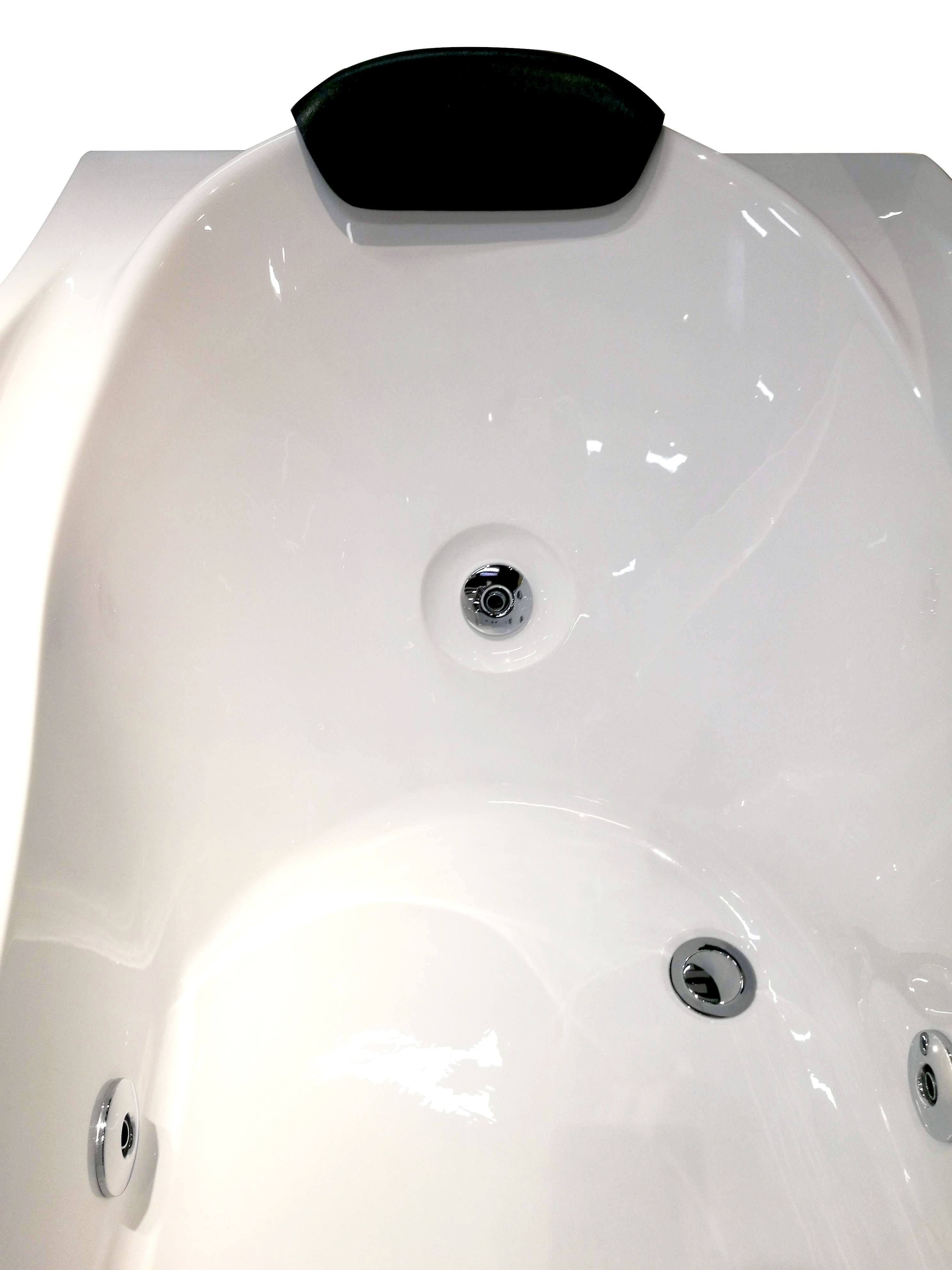 EAGO - 6 ft Right Drain Acrylic White Whirlpool Bathtub w Fixtures | AM189ETL-R EAGO - 6 ft Right Drain Acrylic White Whirlpool Bathtub w Fixtures | AM189ETL-R