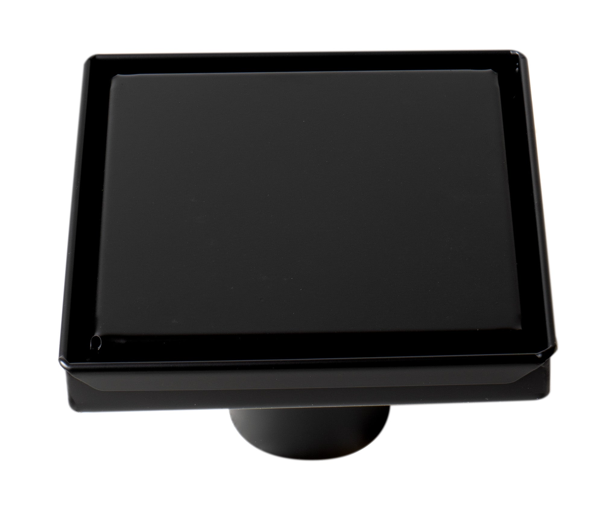 ALFI Brand - 5" x 5" Black Matte Square Stainless Steel Shower Drain with Solid Cover | ABSD55B-BM ALFI Brand - 5" x 5" Black Matte Square Stainless Steel Shower Drain with Solid Cover | ABSD55B-BM