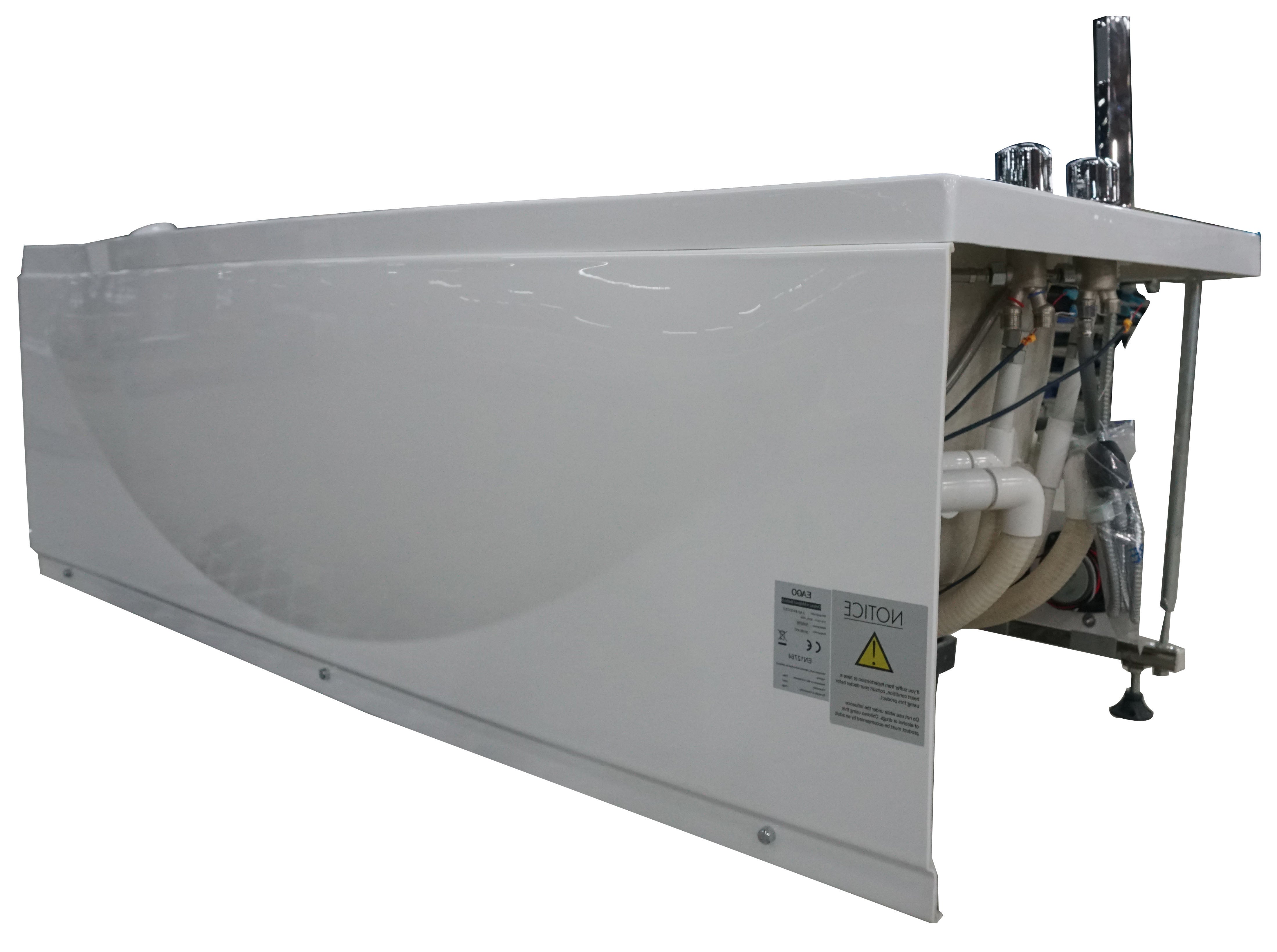 EAGO - 6 ft Right Drain Acrylic White Whirlpool Bathtub w Fixtures | AM189ETL-R EAGO - 6 ft Right Drain Acrylic White Whirlpool Bathtub w Fixtures | AM189ETL-R
