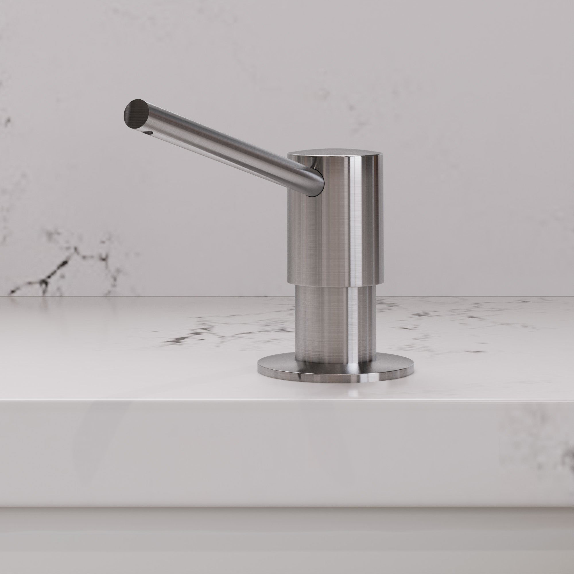 ALFI Brand - Modern Round Brushed Stainless Steel Soap Dispenser | AB5006-BSS ALFI Brand - Modern Round Brushed Stainless Steel Soap Dispenser | AB5006-BSS