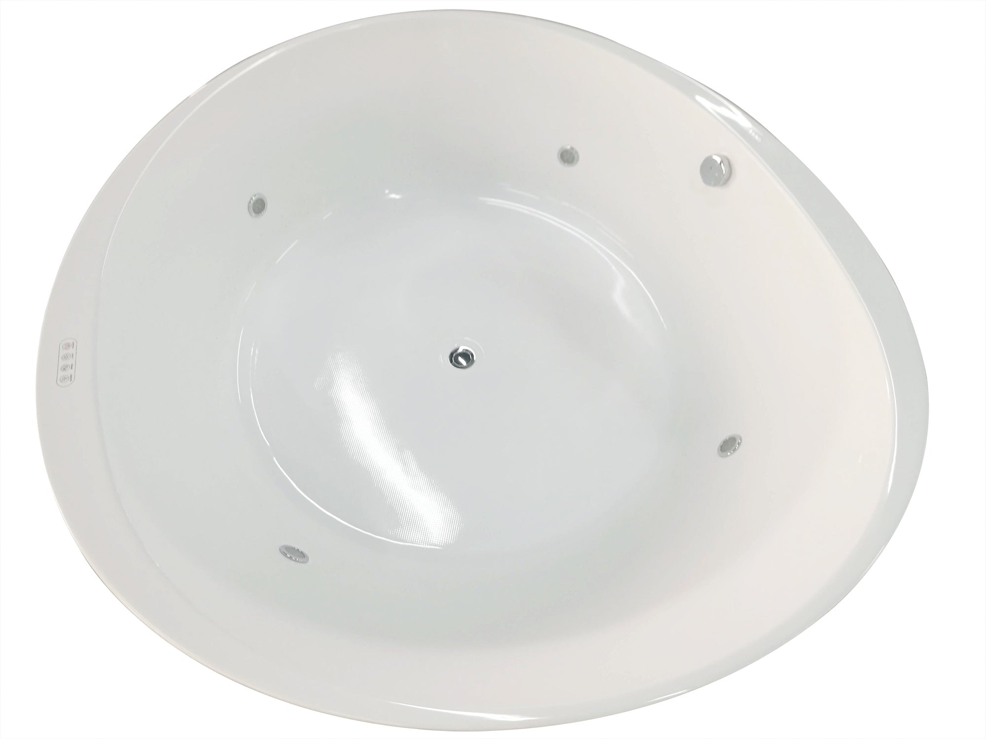 EAGO - 66" Round Free Standing Acrylic Air Bubble Bathtub | AM2130 EAGO - 66" Round Free Standing Acrylic Air Bubble Bathtub | AM2130