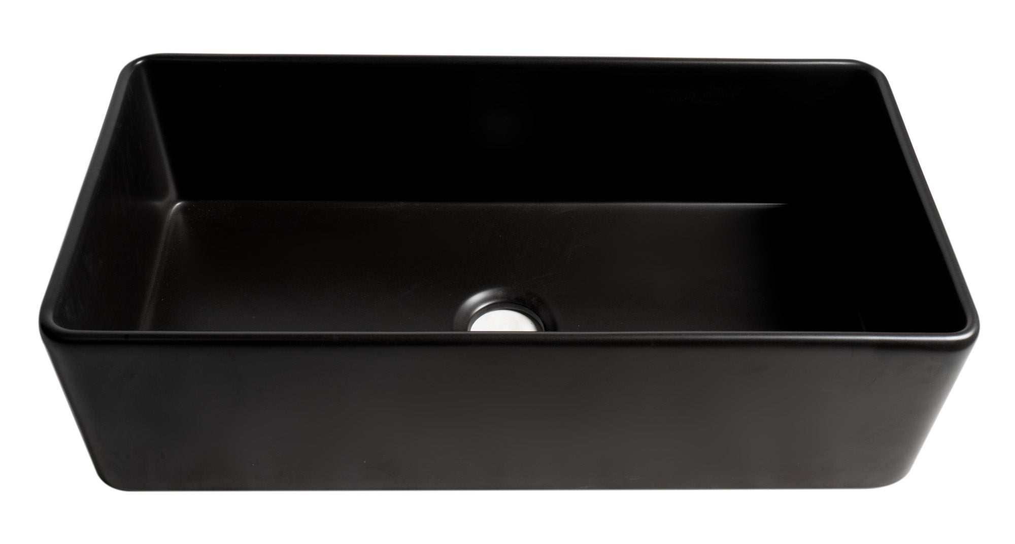 ALFI Brand - Black Matte Smooth Apron 36" x 18" Single Bowl Fireclay Farm Sink | ABF3618-BM ALFI Brand - Black Matte Smooth Apron 36" x 18" Single Bowl Fireclay Farm Sink | ABF3618-BM