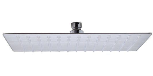 ALFI Brand - Solid Brushed Stainless Steel 12" Square Ultra Thin Rain Shower Head | RAIN12S-BSS