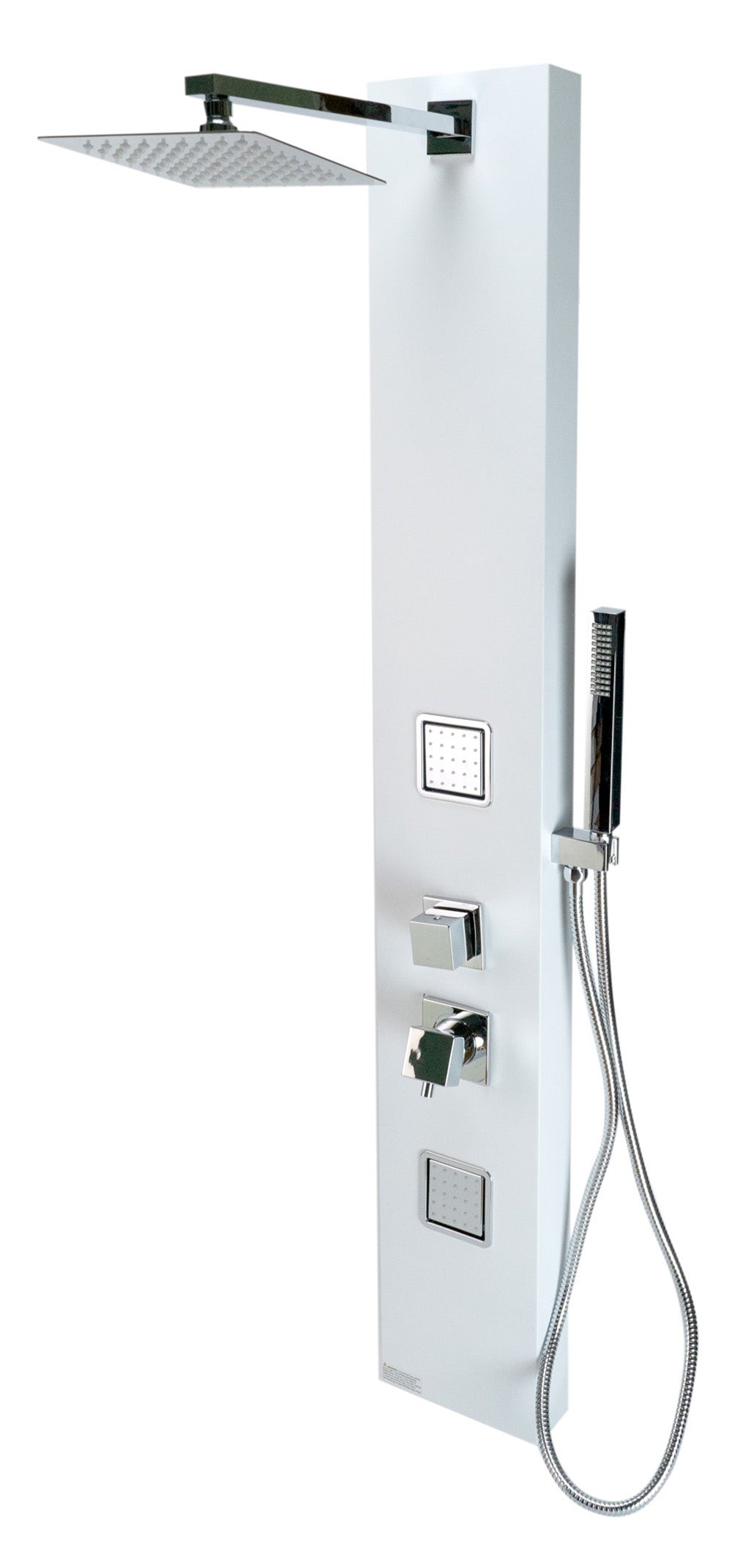 ALFI Brand - White Aluminum Shower Panel with 2 Body Sprays and Rain Shower Head | ABSP60W ALFI Brand - White Aluminum Shower Panel with 2 Body Sprays and Rain Shower Head | ABSP60W