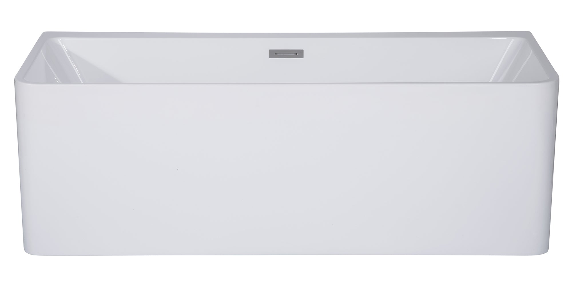 ALFI Brand - 59 inch White Rectangular Acrylic Free Standing Soaking Bathtub | AB8858 ALFI Brand - 59 inch White Rectangular Acrylic Free Standing Soaking Bathtub | AB8858