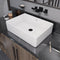 EAGO - 20" RECTANGULAR CERAMIC ABOVE MOUNT BASIN VESSEL SINK | BA131